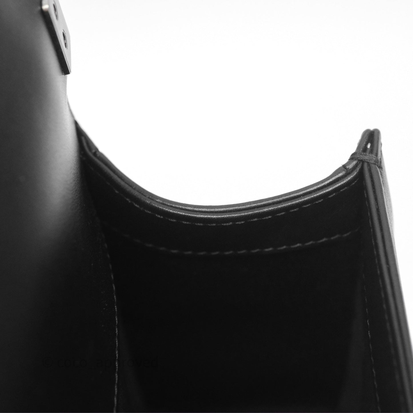 Chanel Quilted Medium Boy Black Calfskin Ruthenium Hardware