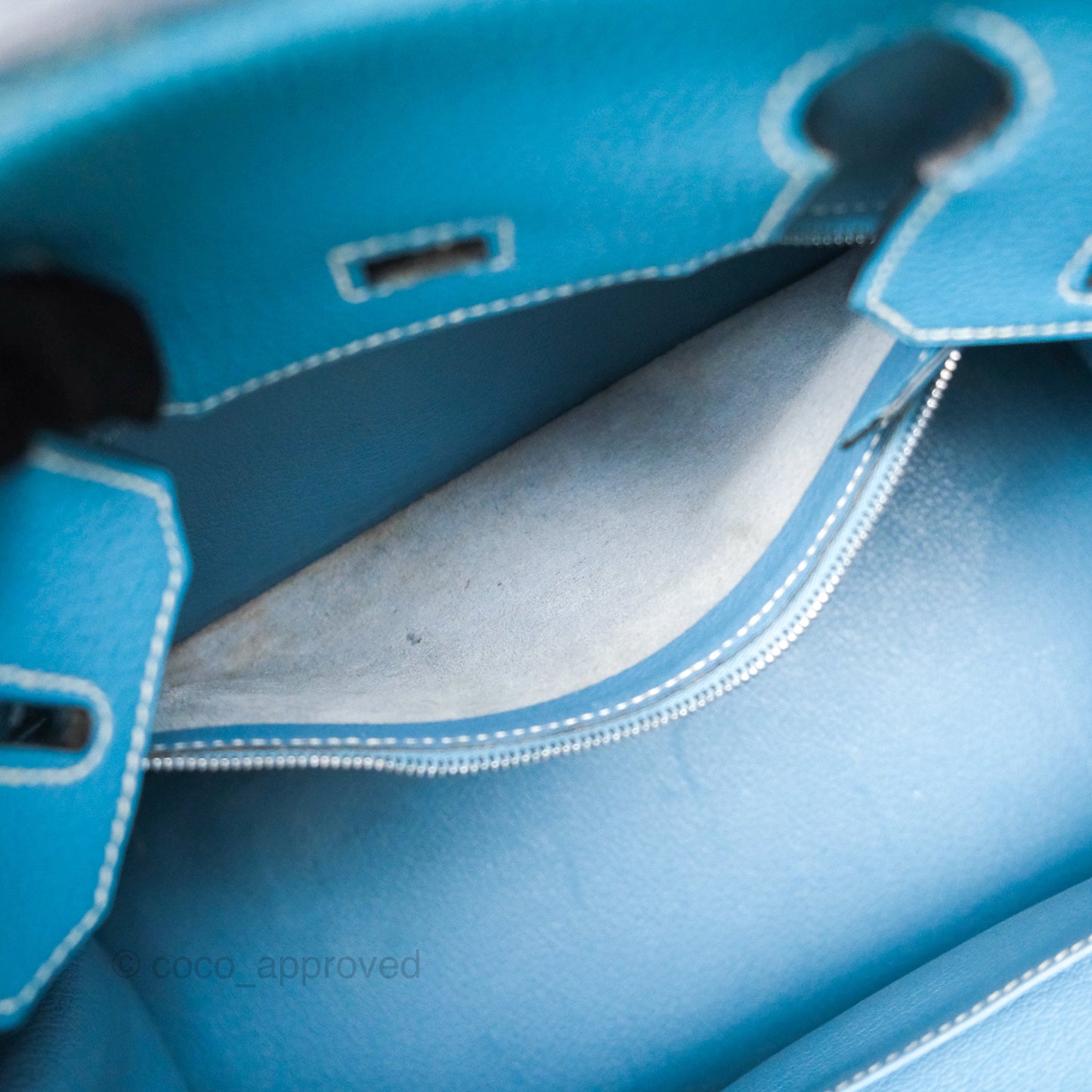 Hermès Birkin 30 Blue Jean Togo Palladium Hardware