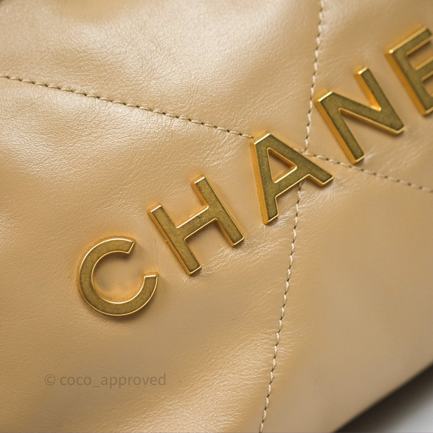 Chanel 22 Mini Bag Beige Shiny Crumpled Calfskin