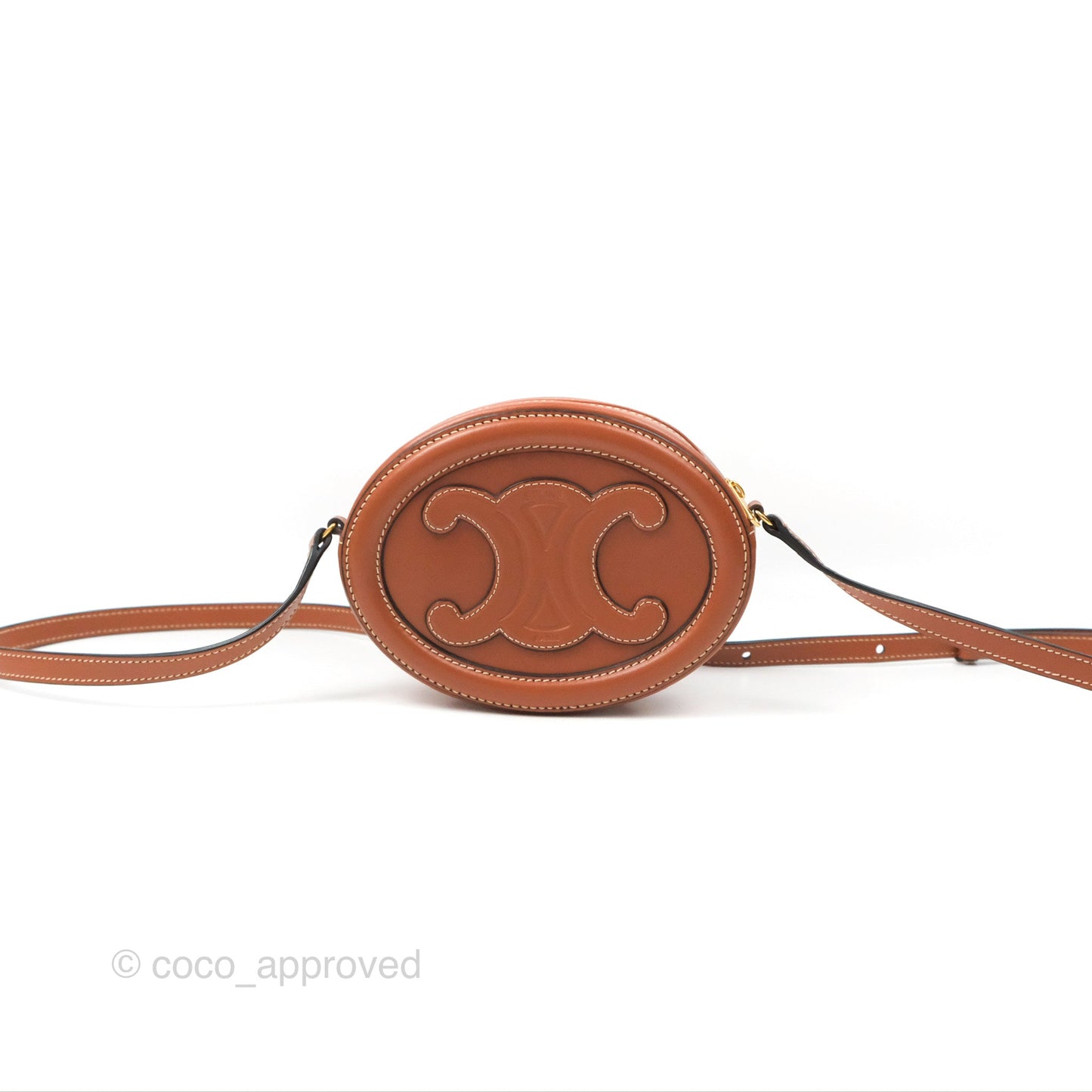 Celine Oval Bag Cuir Triomphe Tan Calfskin