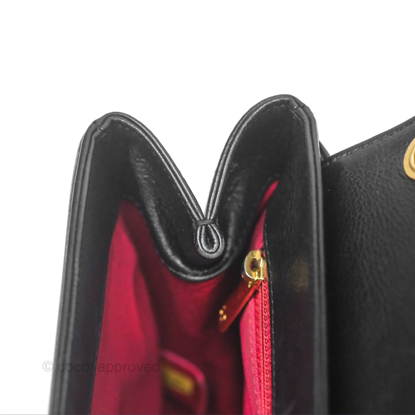 Chanel Small Underline Saddle Flap Bag Black Calfskin Gold Hardware