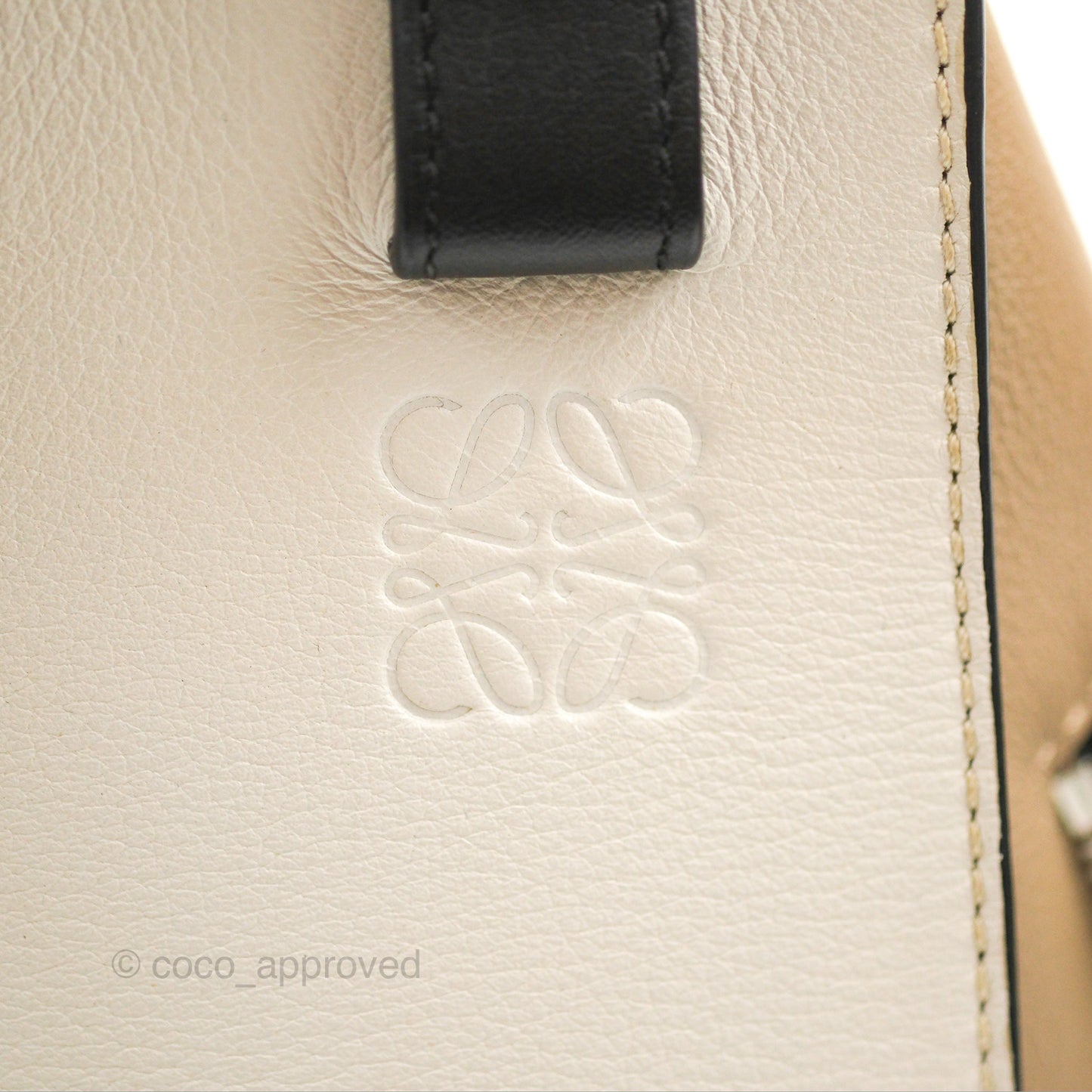 Loewe Hammock Small White/Brown/Black Shoulder Bag