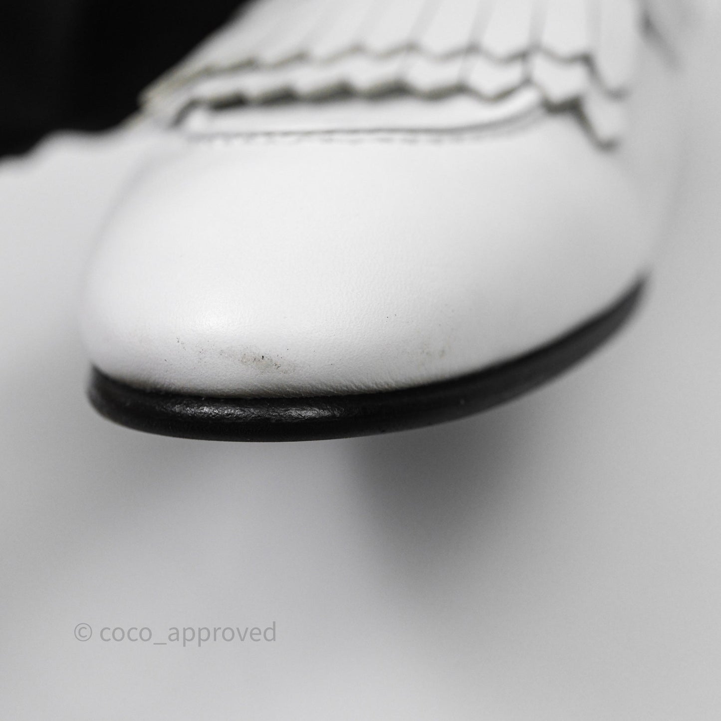 Hermès Royal Loafers White Calfskin Size 38