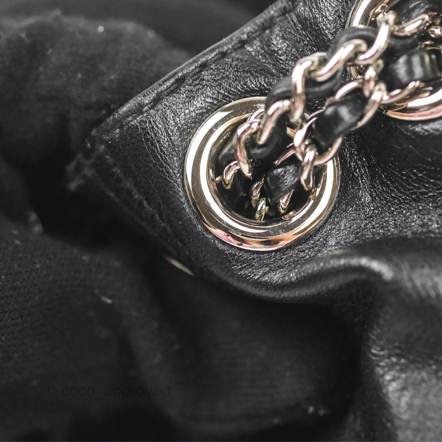 Chanel Mini Reversible Mini Sac Cordon Black/Peach Lambskin/Satin