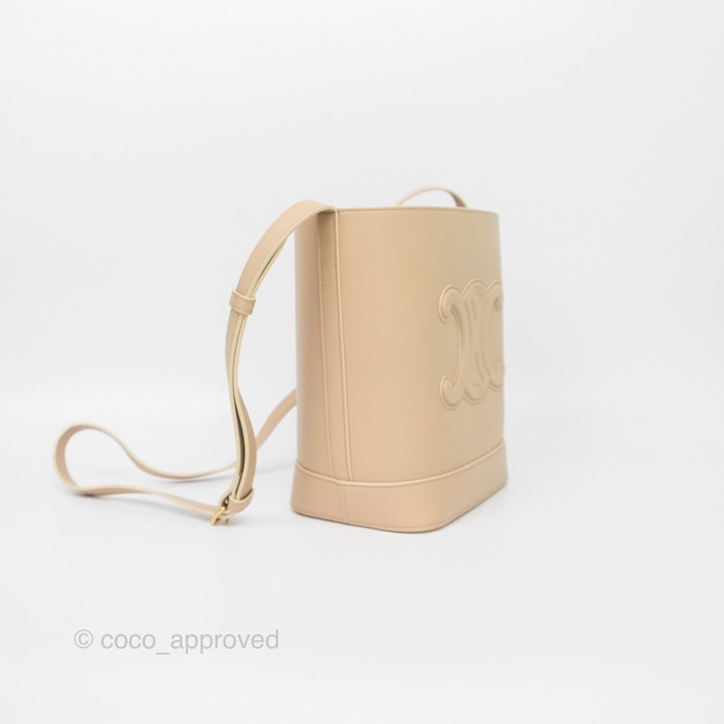 Celine Small Bucket Cuir Triomphe Calfskin Nude