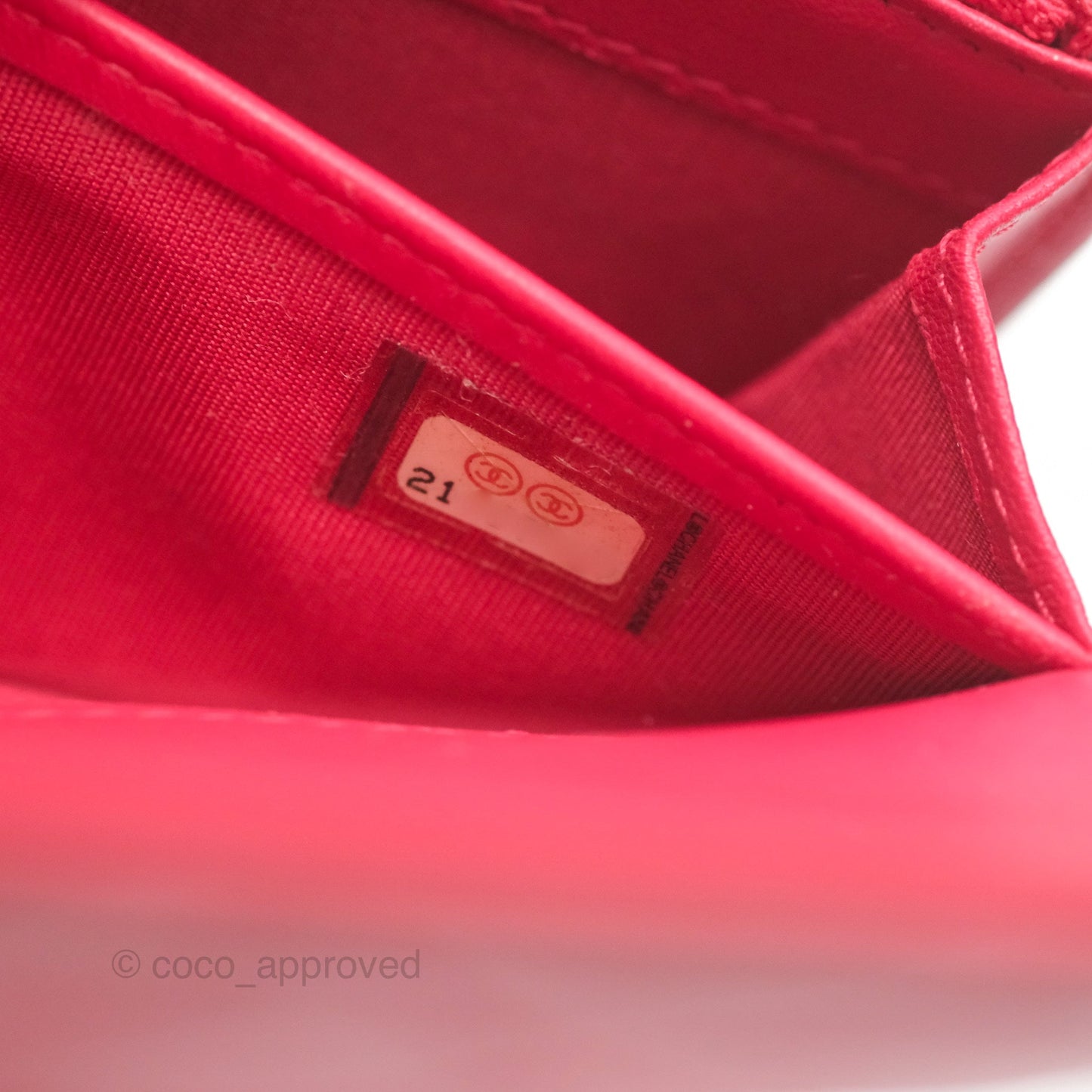 Chanel Quilted Boy Flap Long Wallet Red Lambskin Gold Hardware