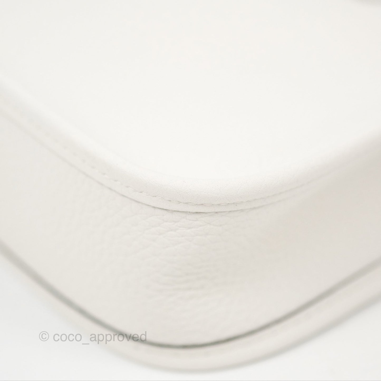 Hermès Mini Evelyne 16 New White Clemence Palladium Hardware