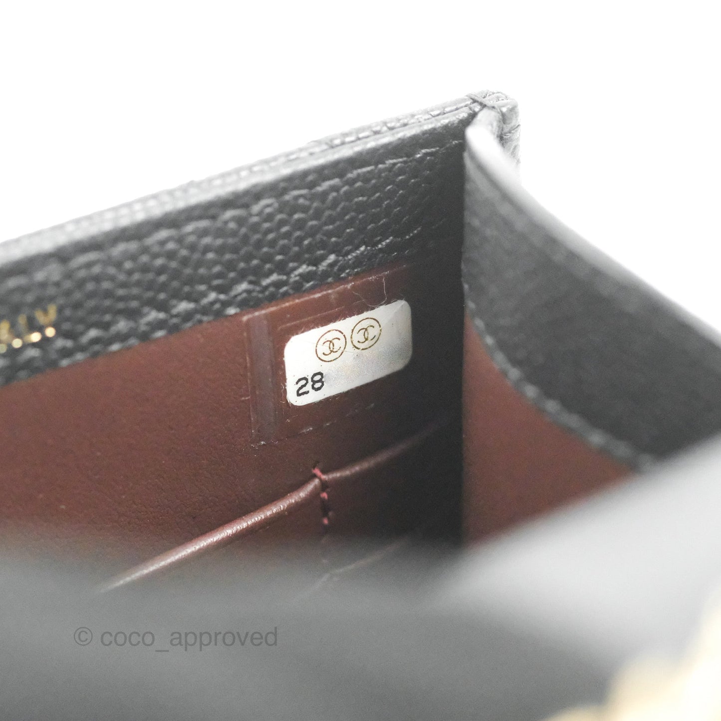 Chanel Classic Quilted Phone Holder Black Caviar Gold Hardware