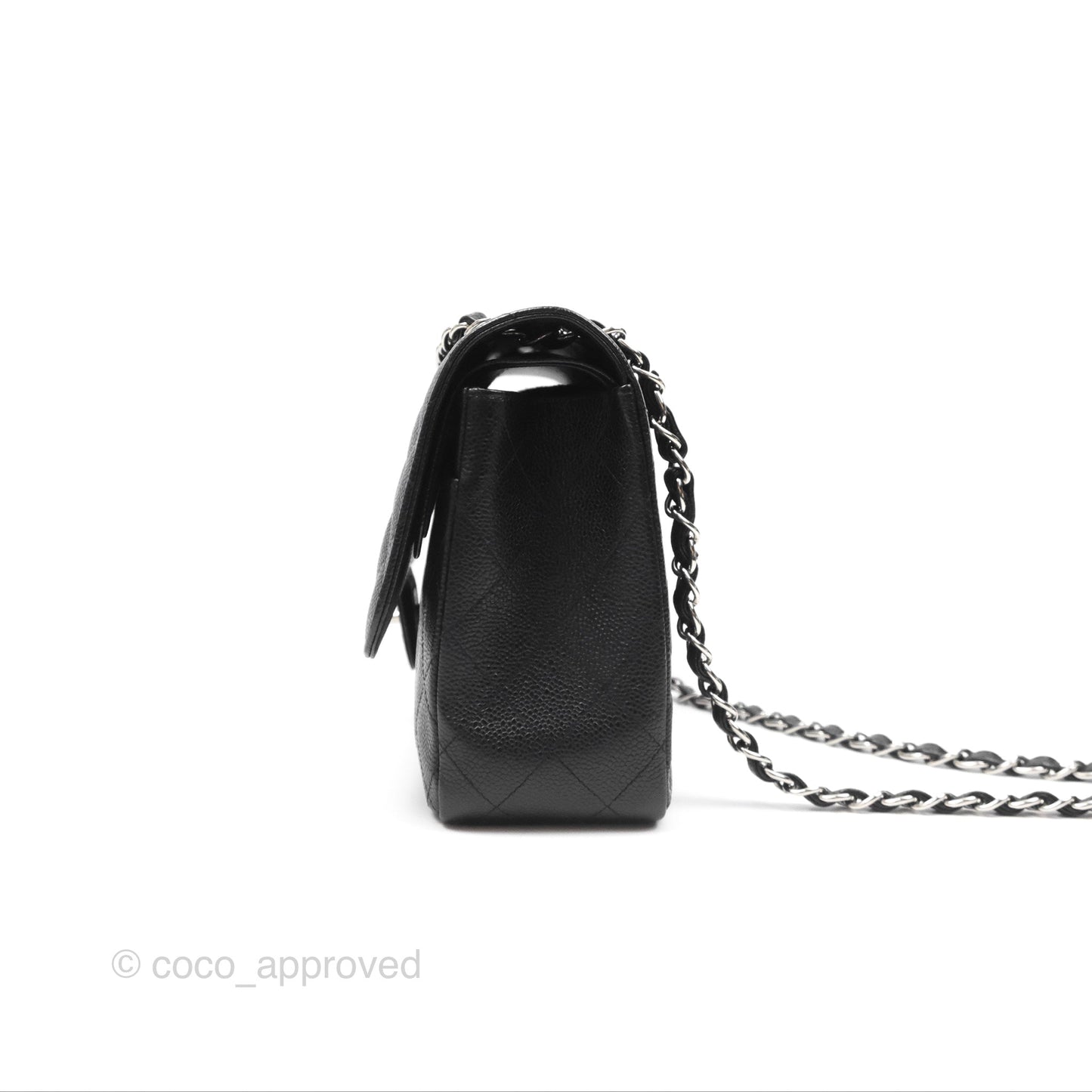 Chanel Jumbo Double Flap Black Caviar Silver Hardware⁣⁣