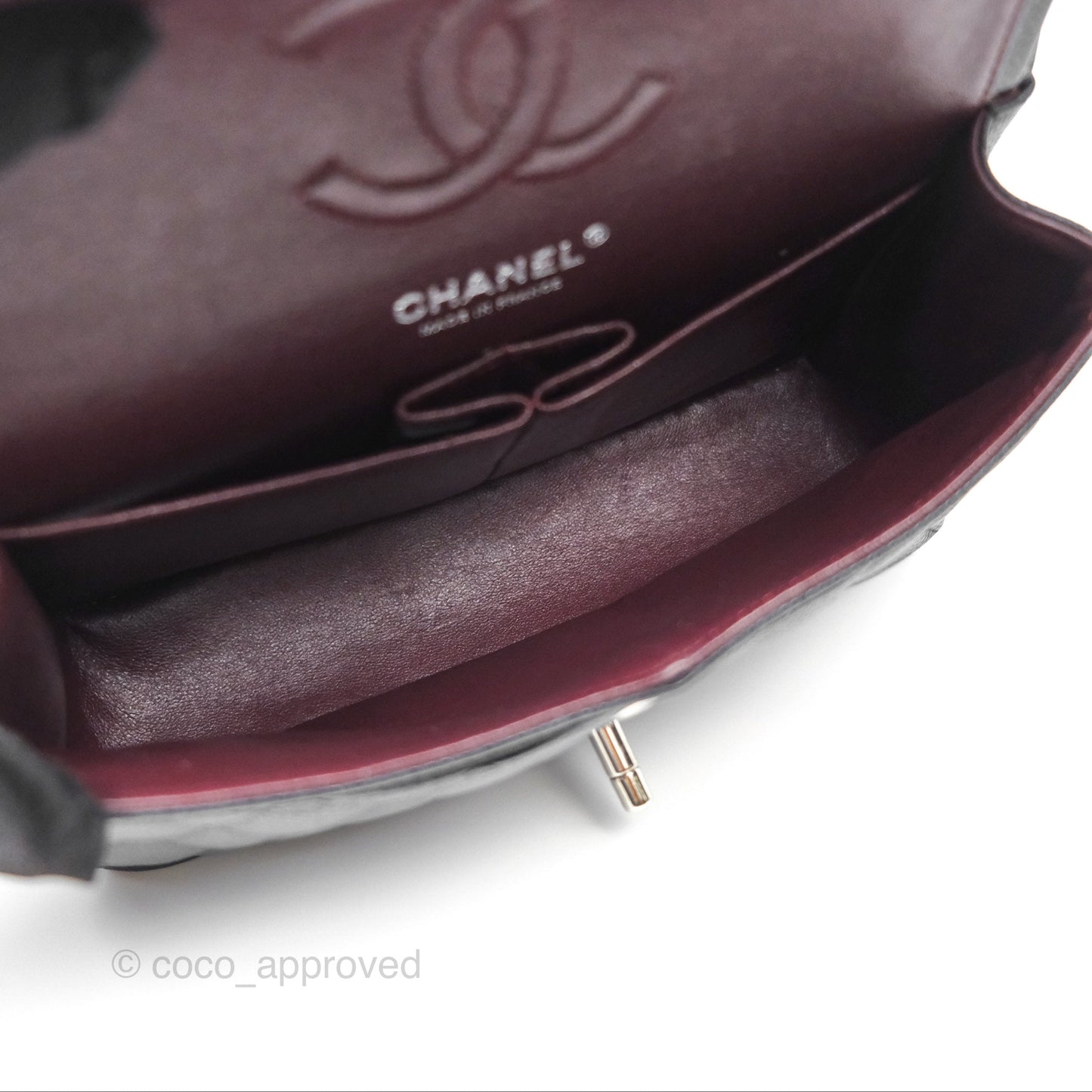 Chanel Small Classic Flap Quilted Black Caviar Silver Hardware