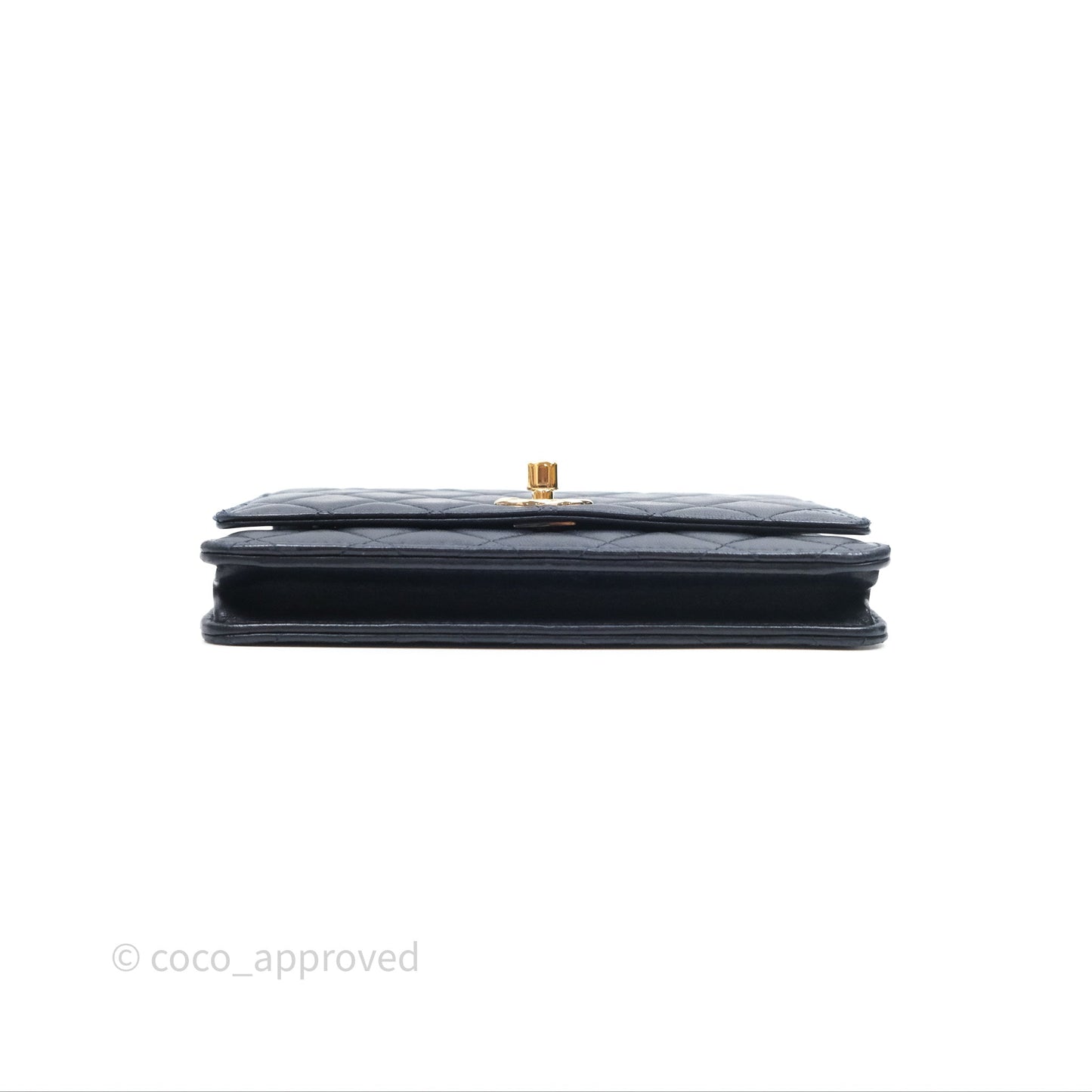 Chanel Trendy CC WOC Wallet On Chain Navy Lambskin Gold Hardware