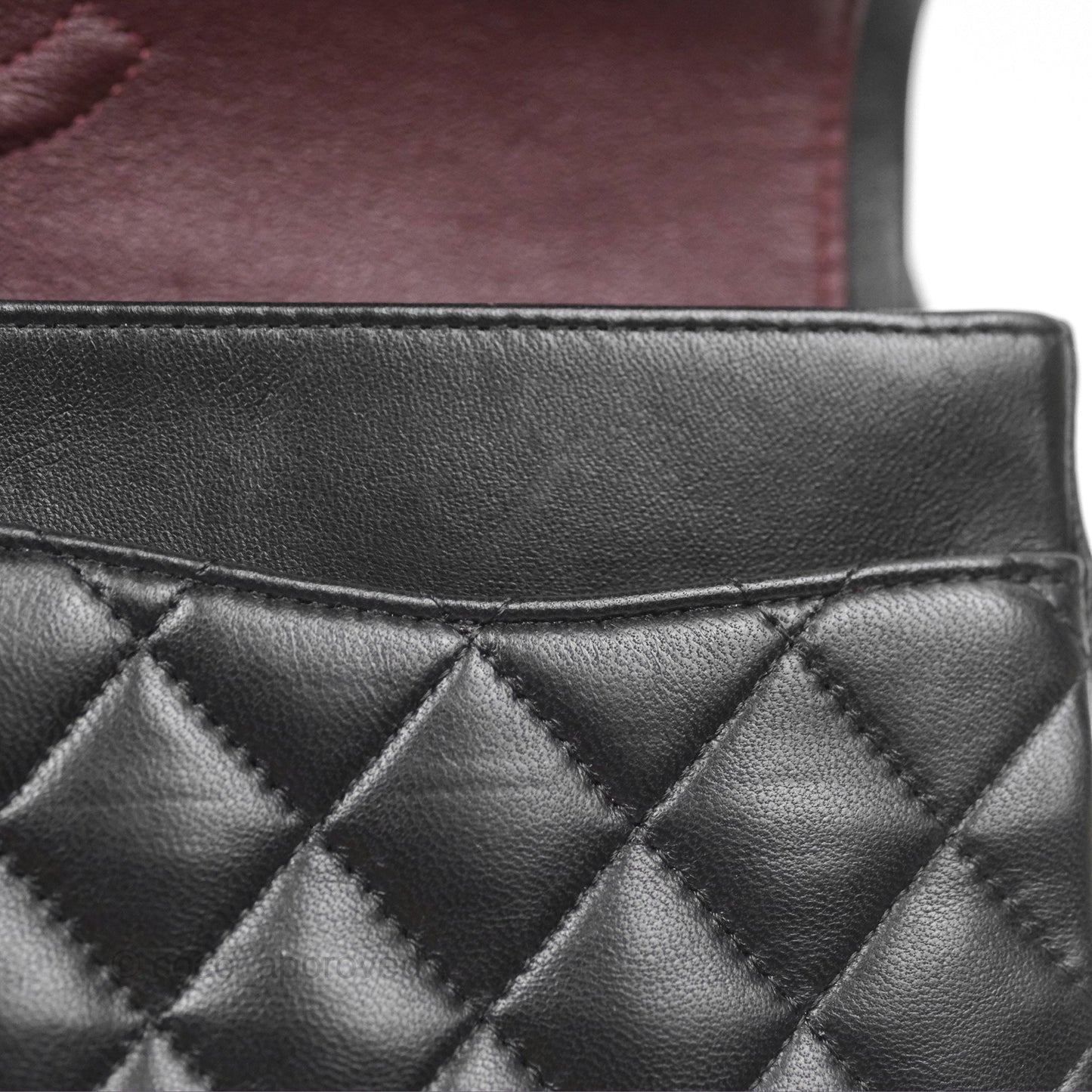 Chanel Classic M/L Medium Flap Quilted Black Lambskin Gold Hardware