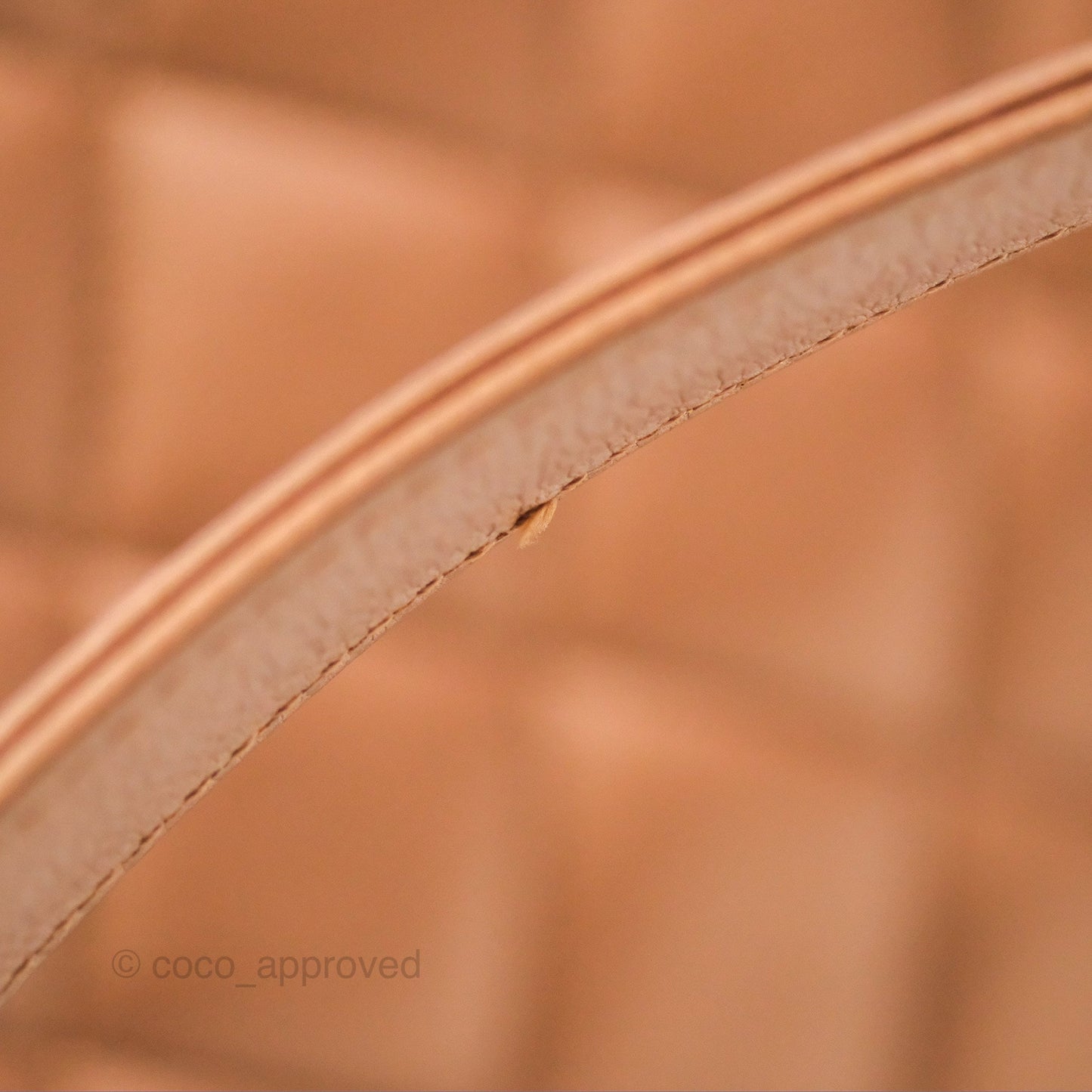 Chanel Quilted Small CC Eyelet Tote Copper Iridescent Goatskin Rose Gold