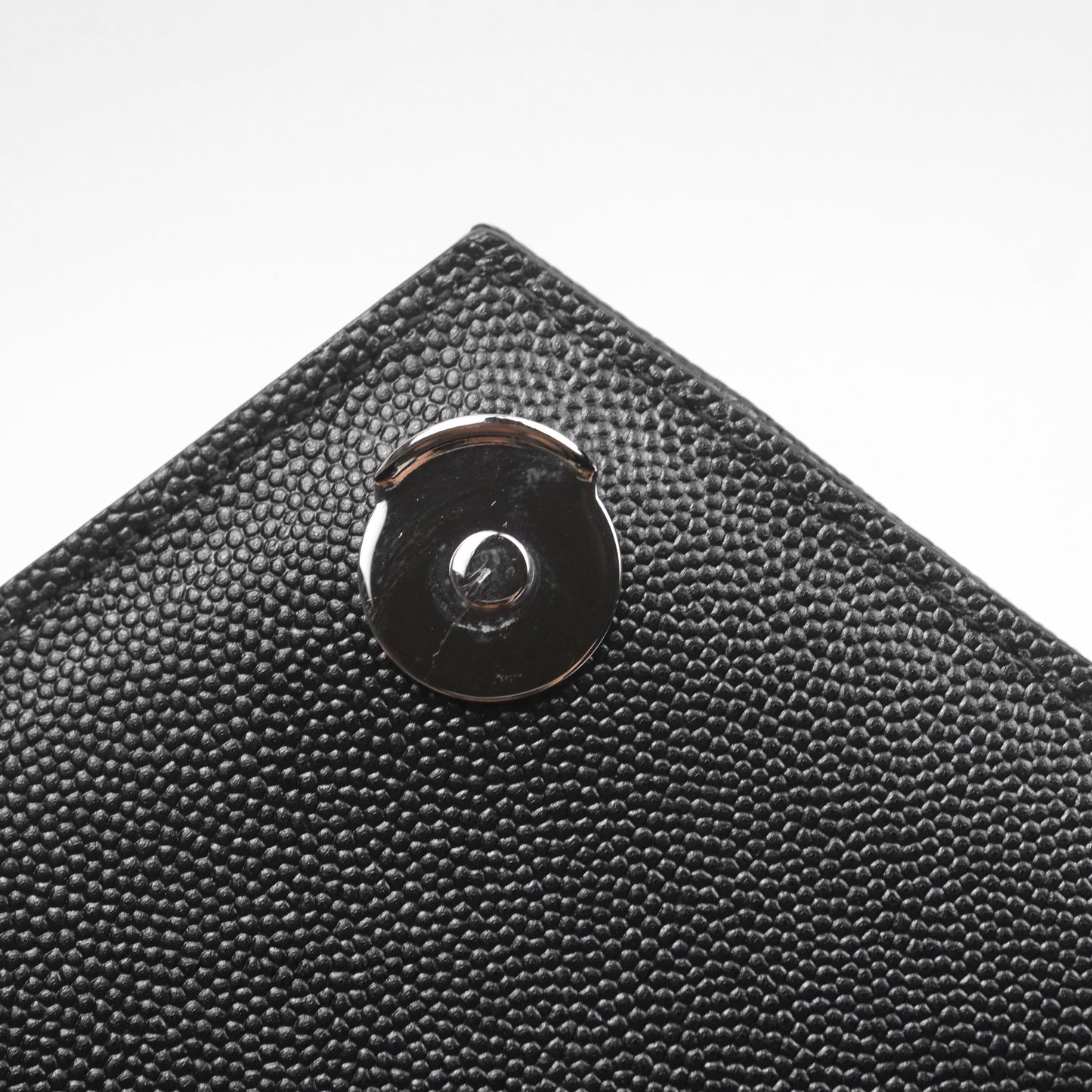 Saint Laurent Medium Envelope Black Caviar Silver Hardware