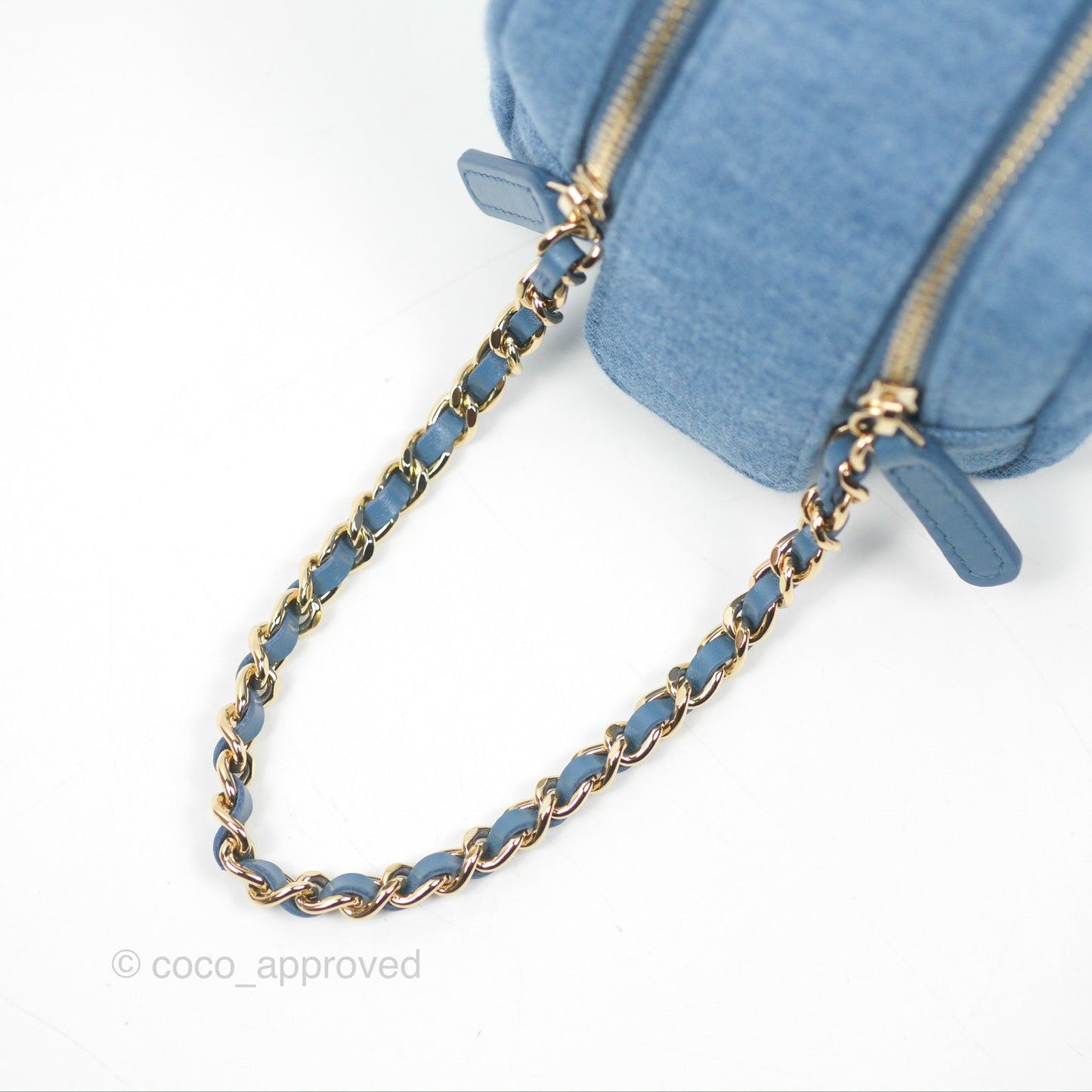 Chanel Cruise Pouch Cosmetic Bag Denim