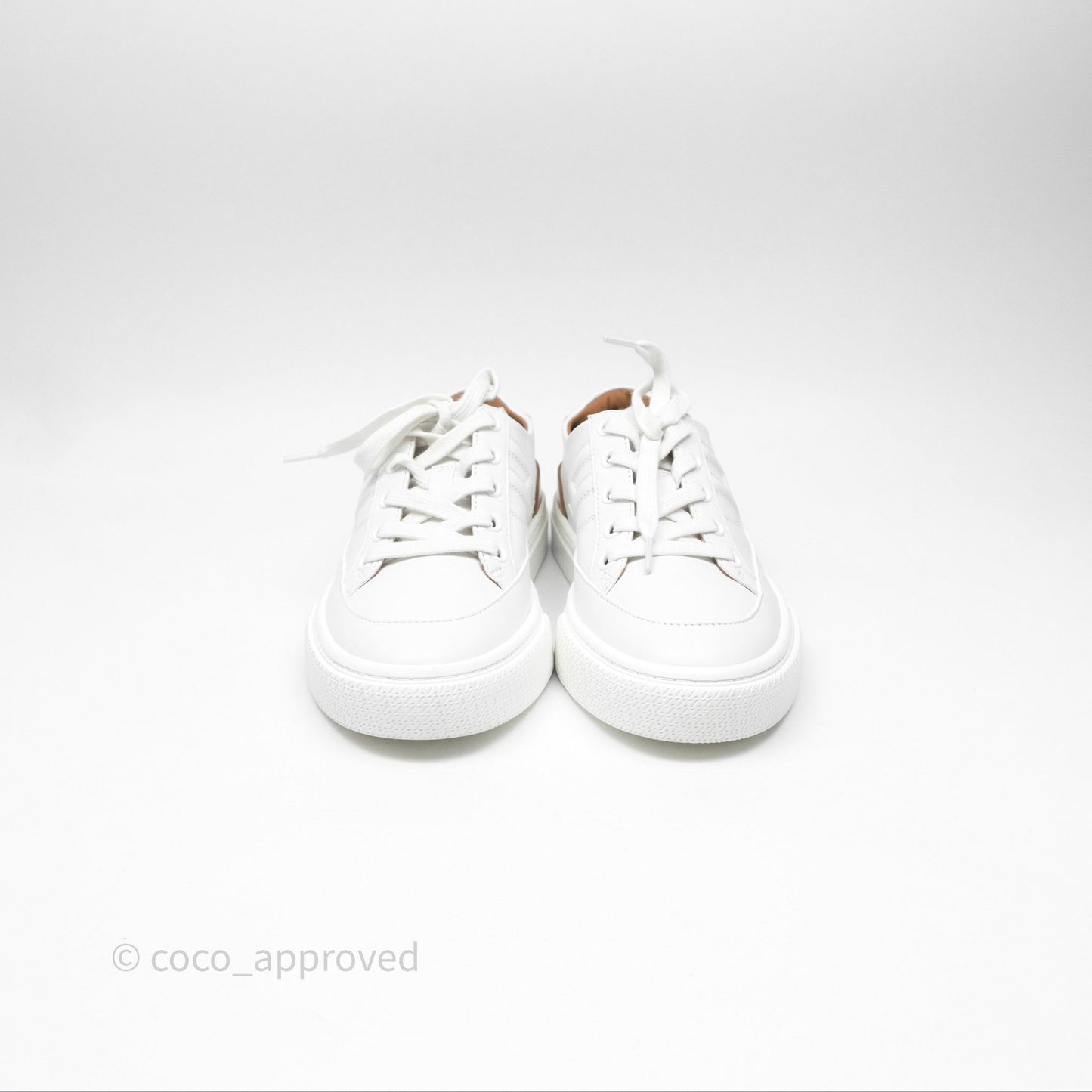 Hermès Deep Sneaker Calfskin White Size 37