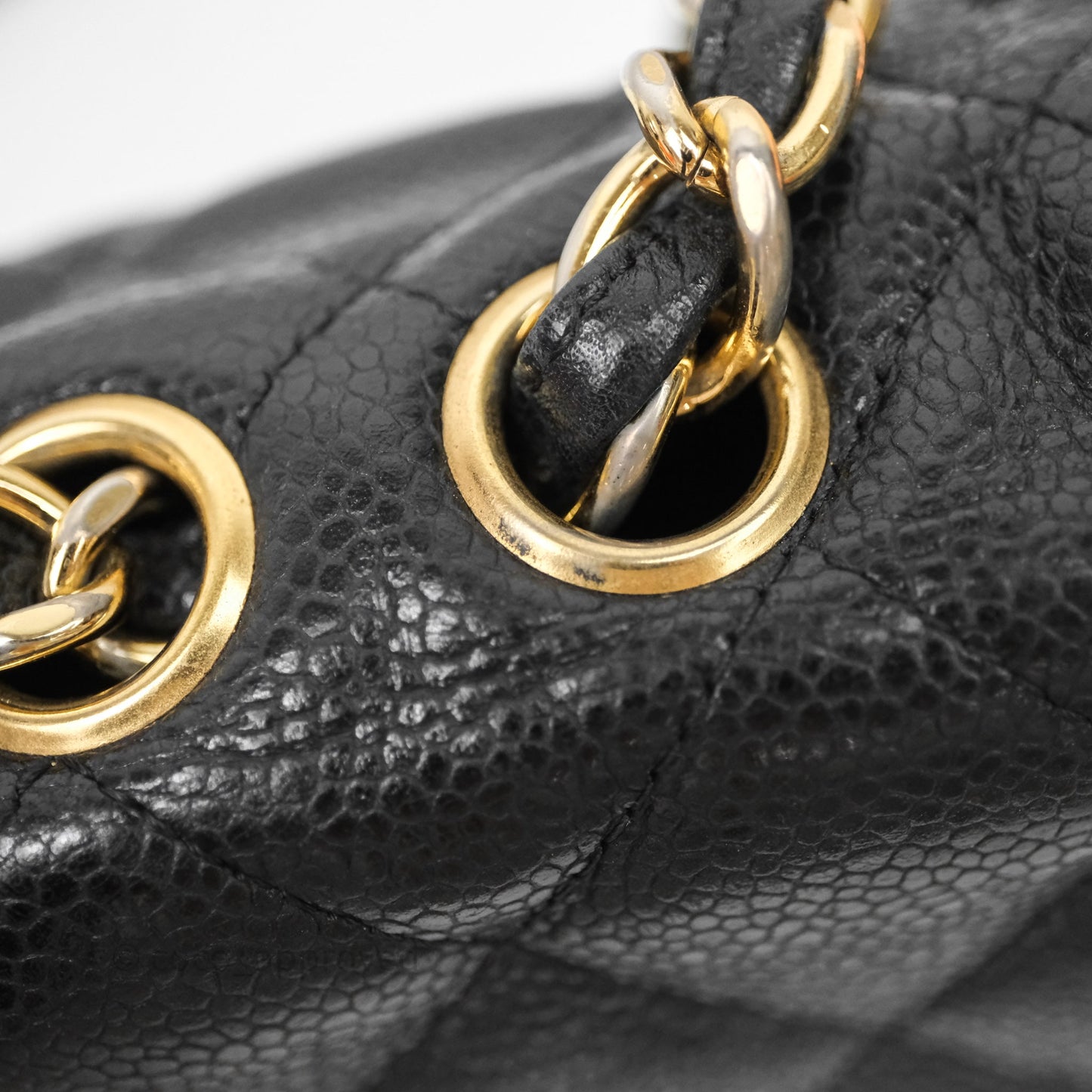 Chanel Jumbo Single Flap Black Caviar Gold Hardware⁣⁣