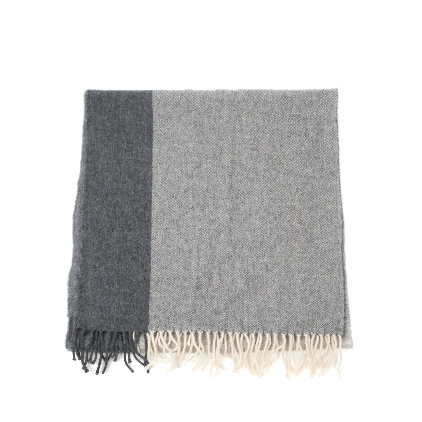 Hermès Men's Summer Block Muffler Scarf Cashmere Gris Chine
