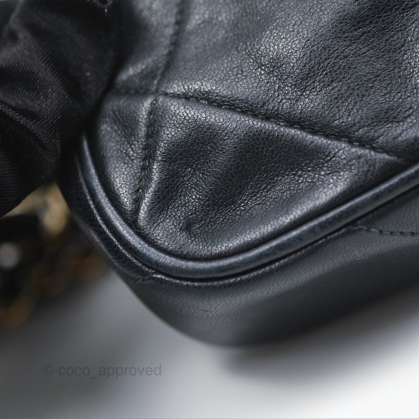 Chanel Vintage Mini Clutch with Chain Black Lambskin Gold Hardware