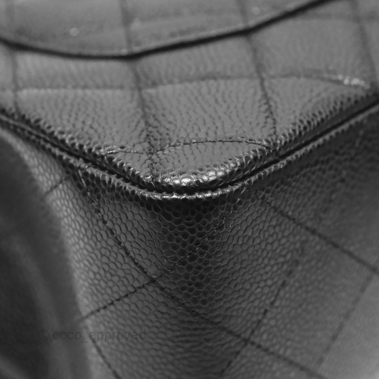 Chanel Jumbo Single Flap Black Caviar Gold Hardware