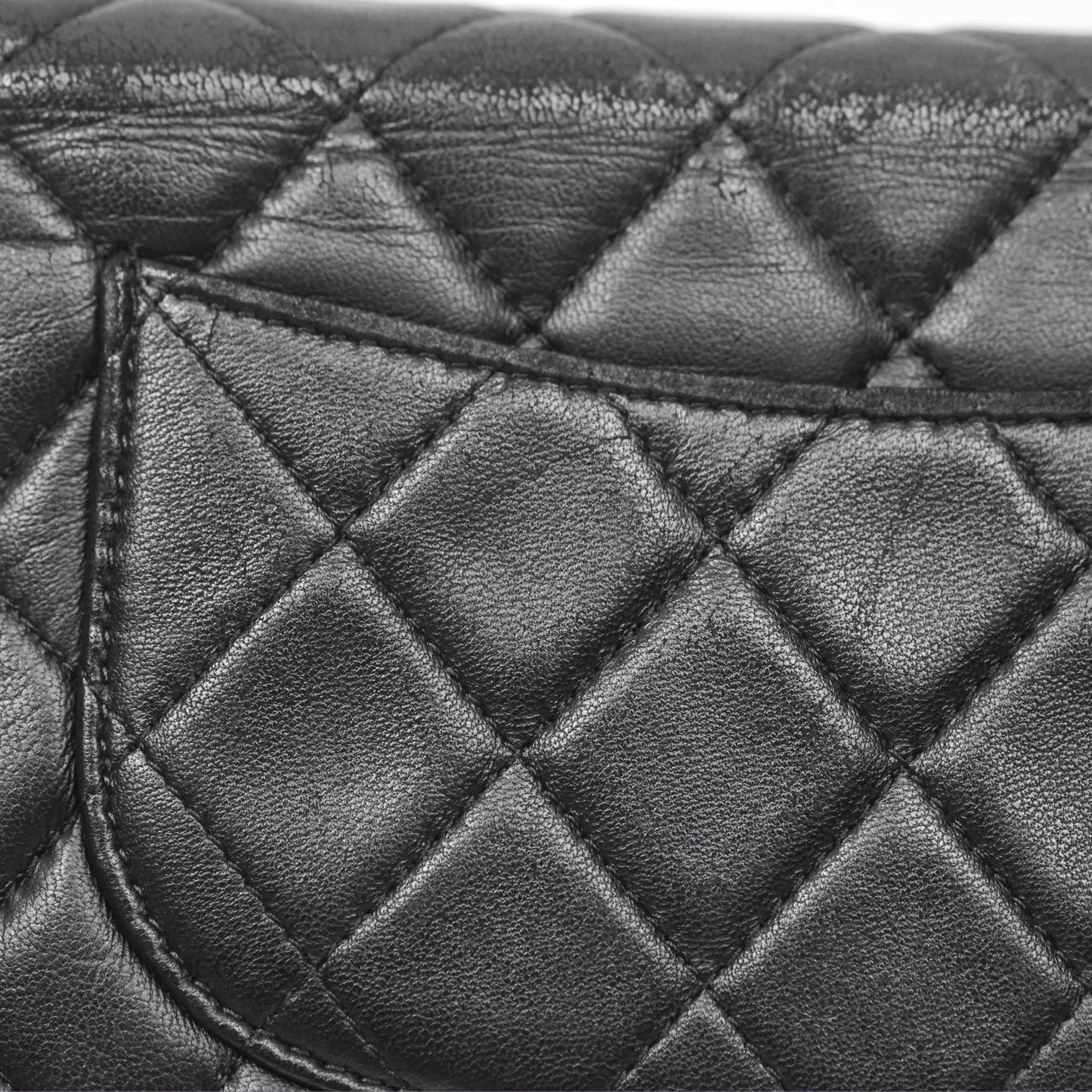 Chanel Quilted Wallet on Chain WOC Black Lambskin Palladium Hardware