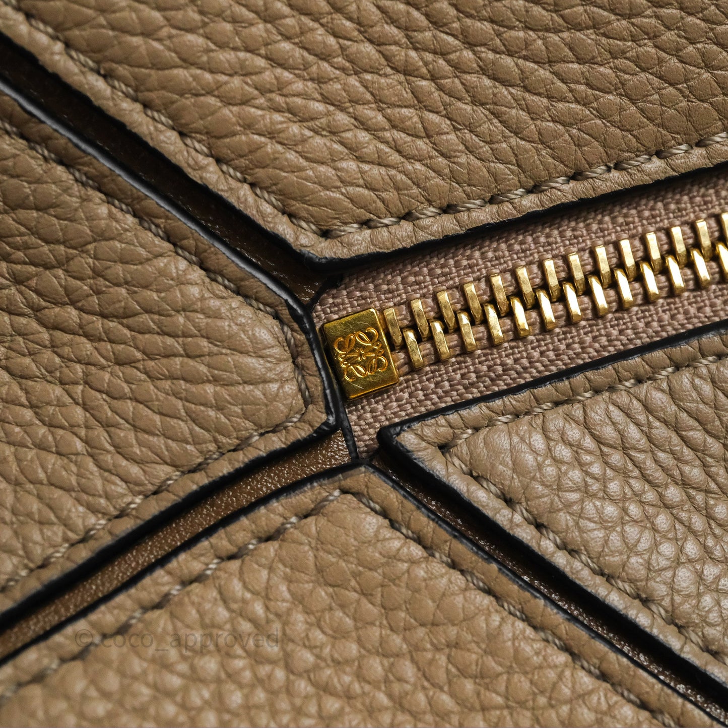 Loewe Small Puzzle Bag Sand Mink Grained Calfskin