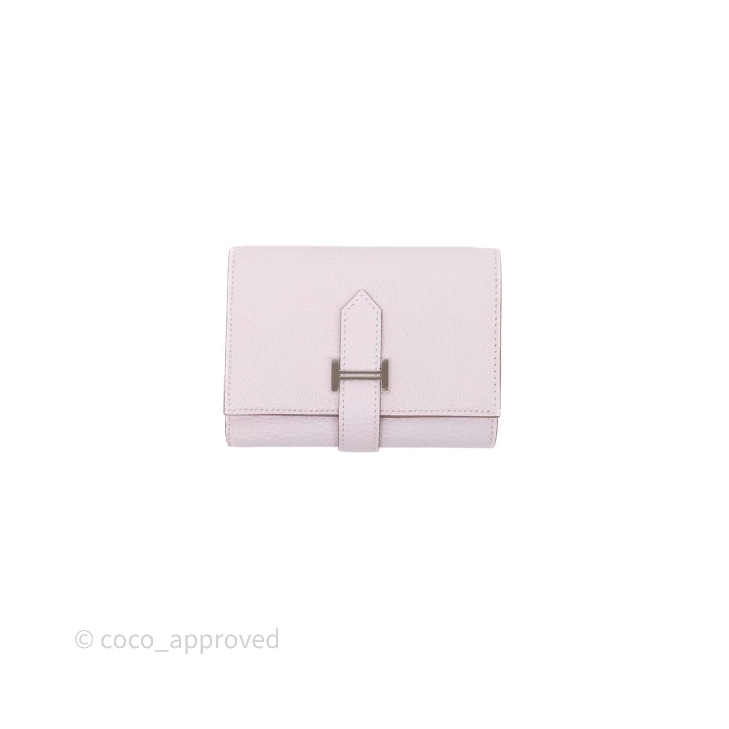 Hermes Bearn Wallet Mauve Pale 09 Palladium Hardware