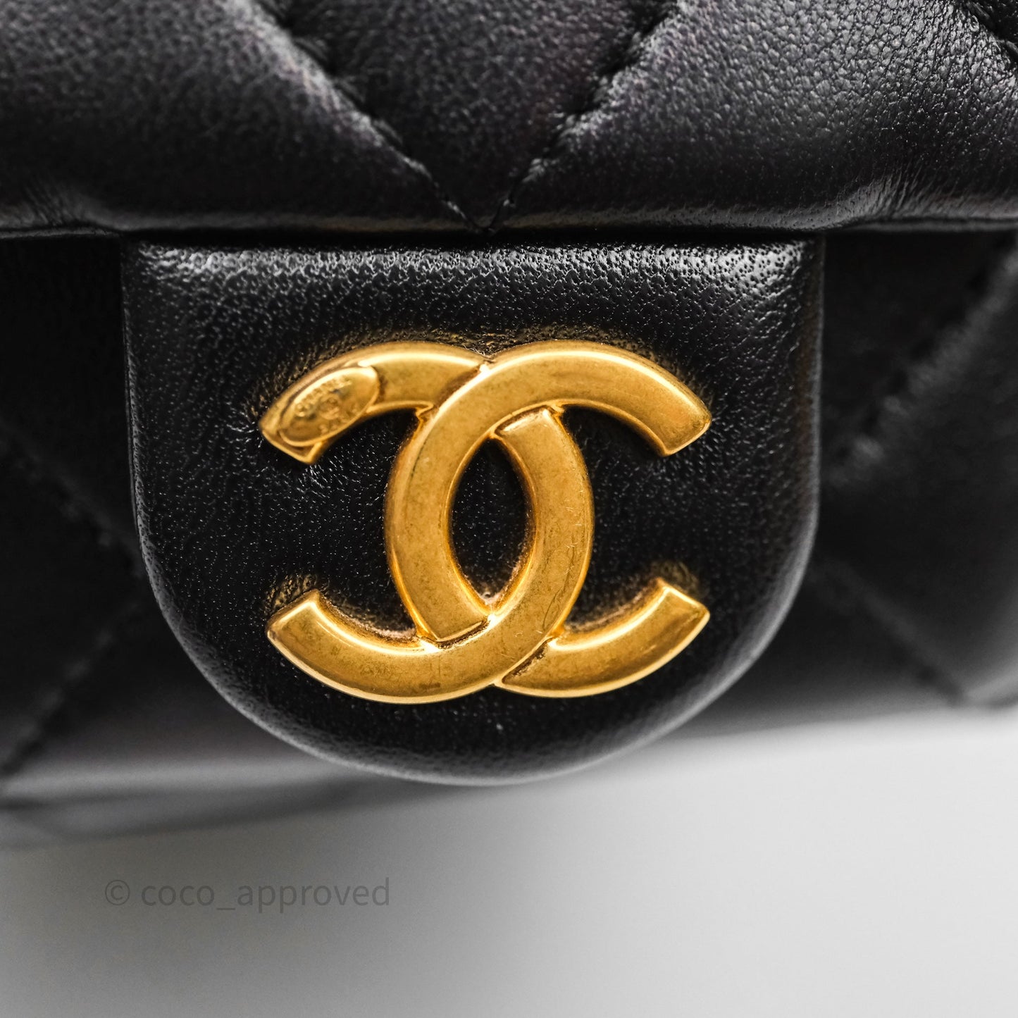 Chanel Small Quilted Trendy Double Pocket Hobo Black Lambskin Gold Hardware