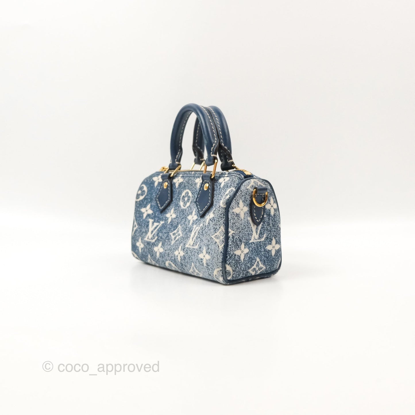 Louis Vuitton Nano Speedy Denim Monogram Blue