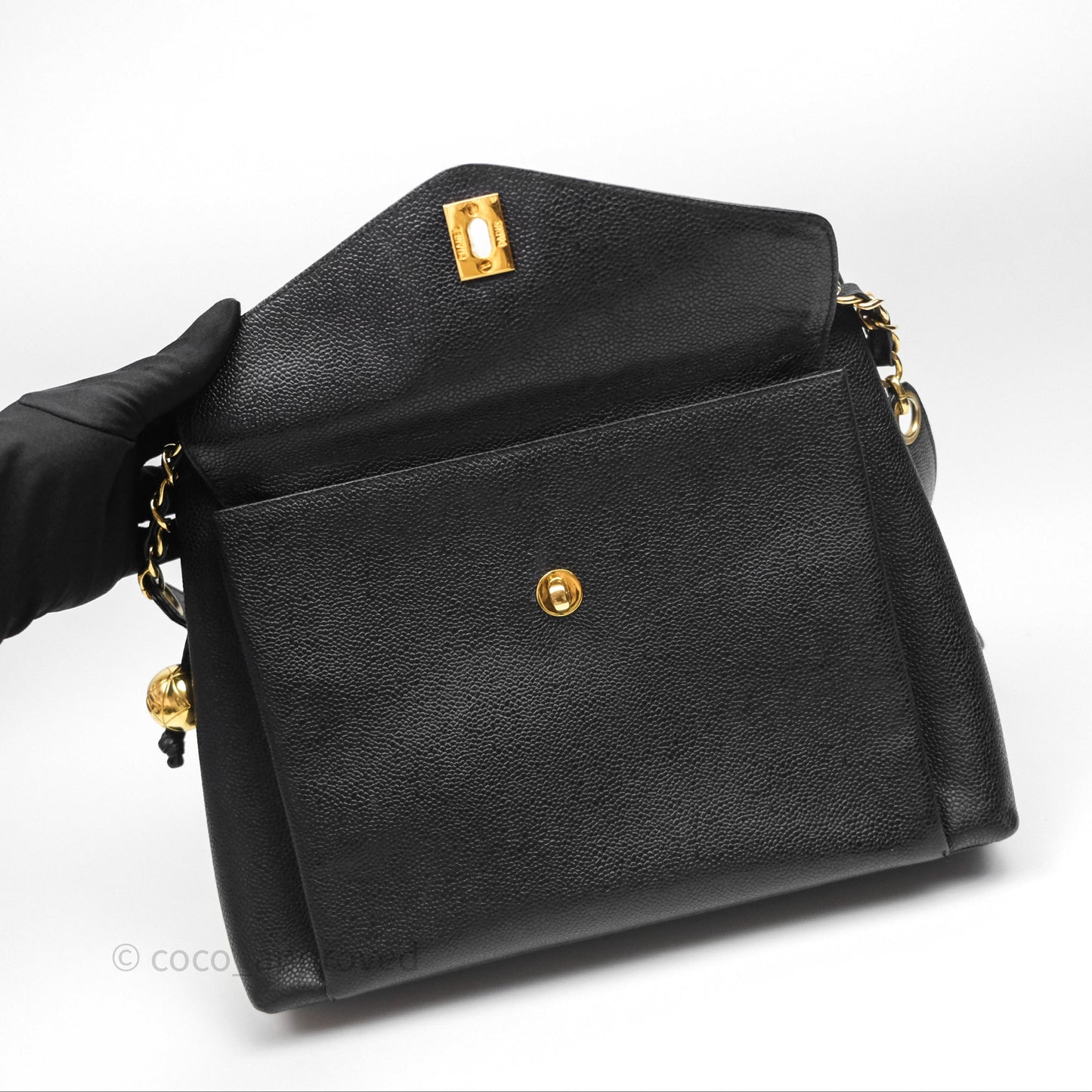 Chanel Vintage Tote Black 24K Gold Hardware