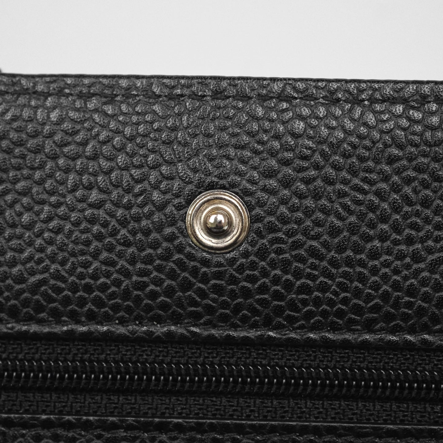 Chanel Classic Wallet On Chain WOC Quilted Black Caviar Silver Hardware
