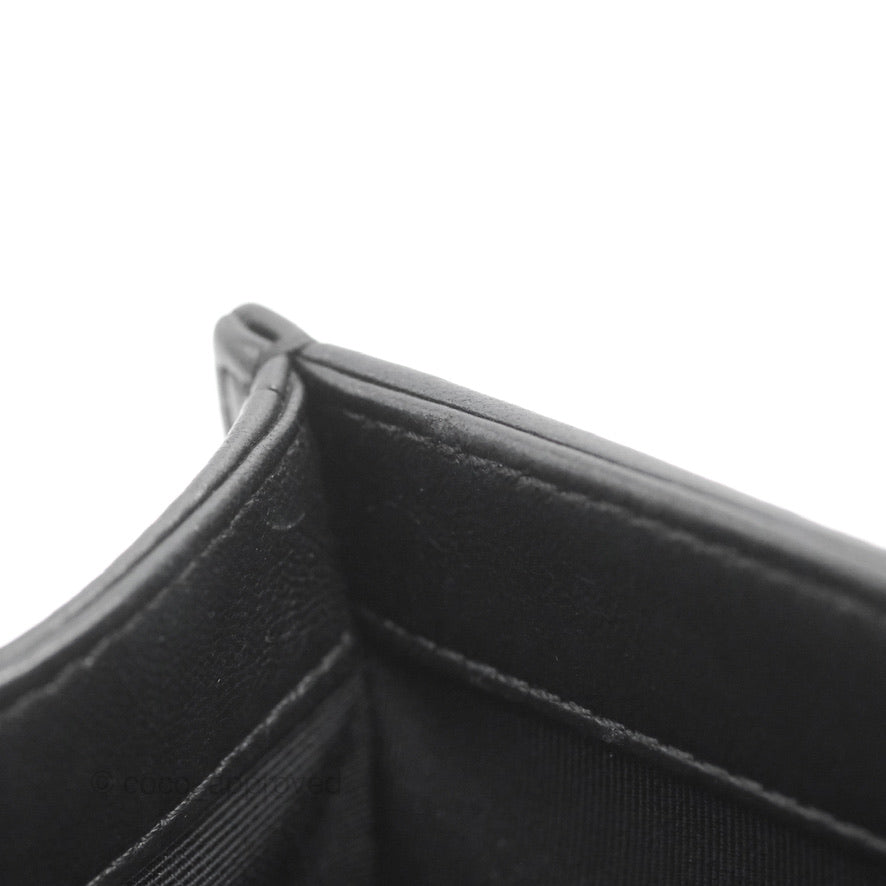 Chanel Small Boy Black Lambskin Aged Gold Hardware