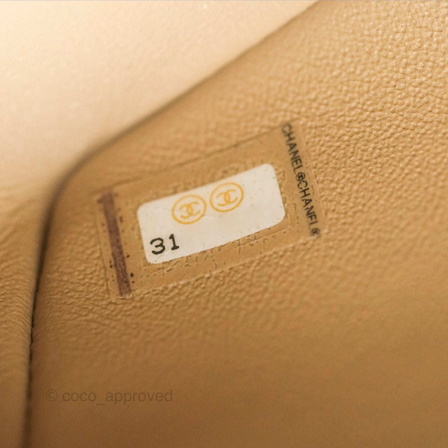 Chanel Mini Rectangular Quilted Beige Lambskin Gold Hardware