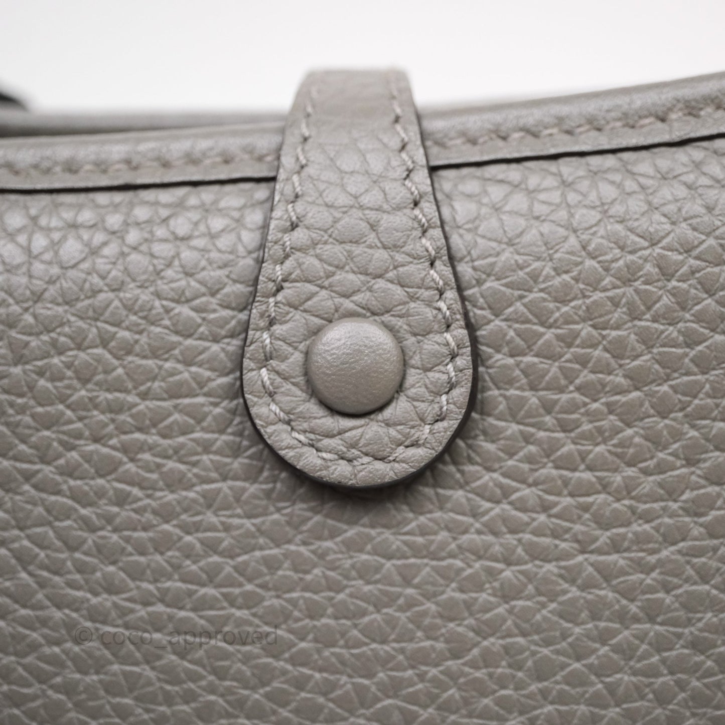 Hermès Mini Evelyne 16 Gris Meyer 0L Clemence Gold Hardware