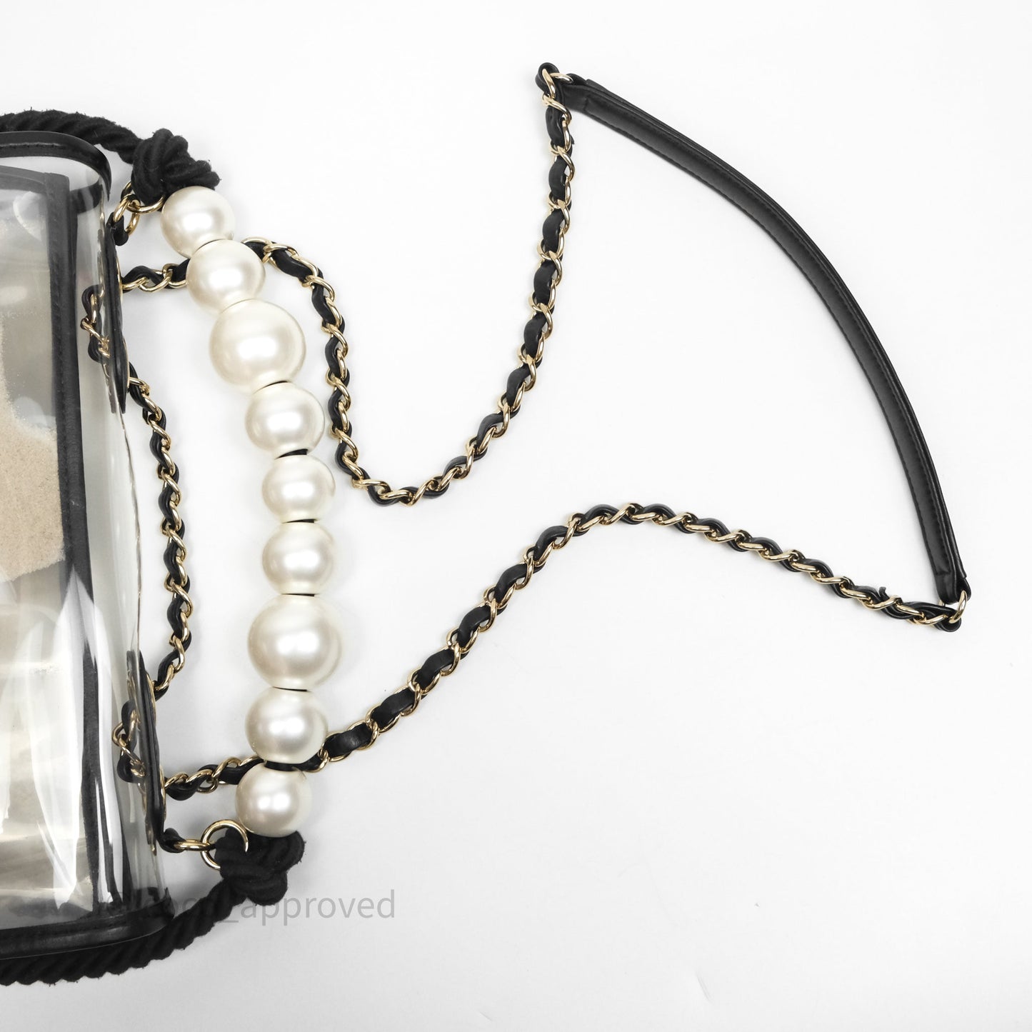 Chanel Medium Sand By The Sea PVC Flap Black Lambskin Gold Hardware