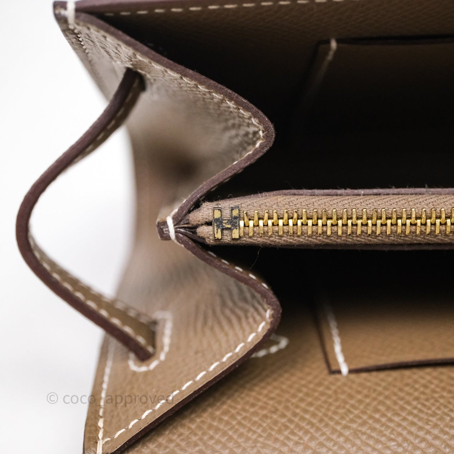 Hermès Kelly To Go Wallet Etoupe 18 Epsom Gold Hardware