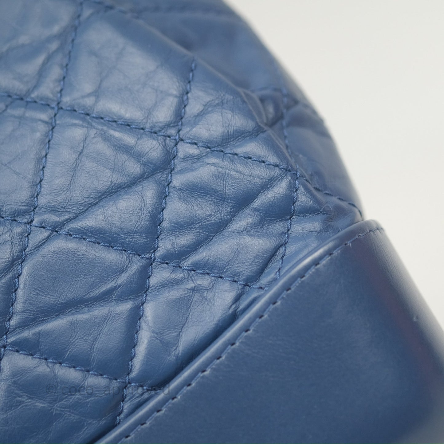 Chanel Small Gabrielle Backpack Blue Aged Calfskin