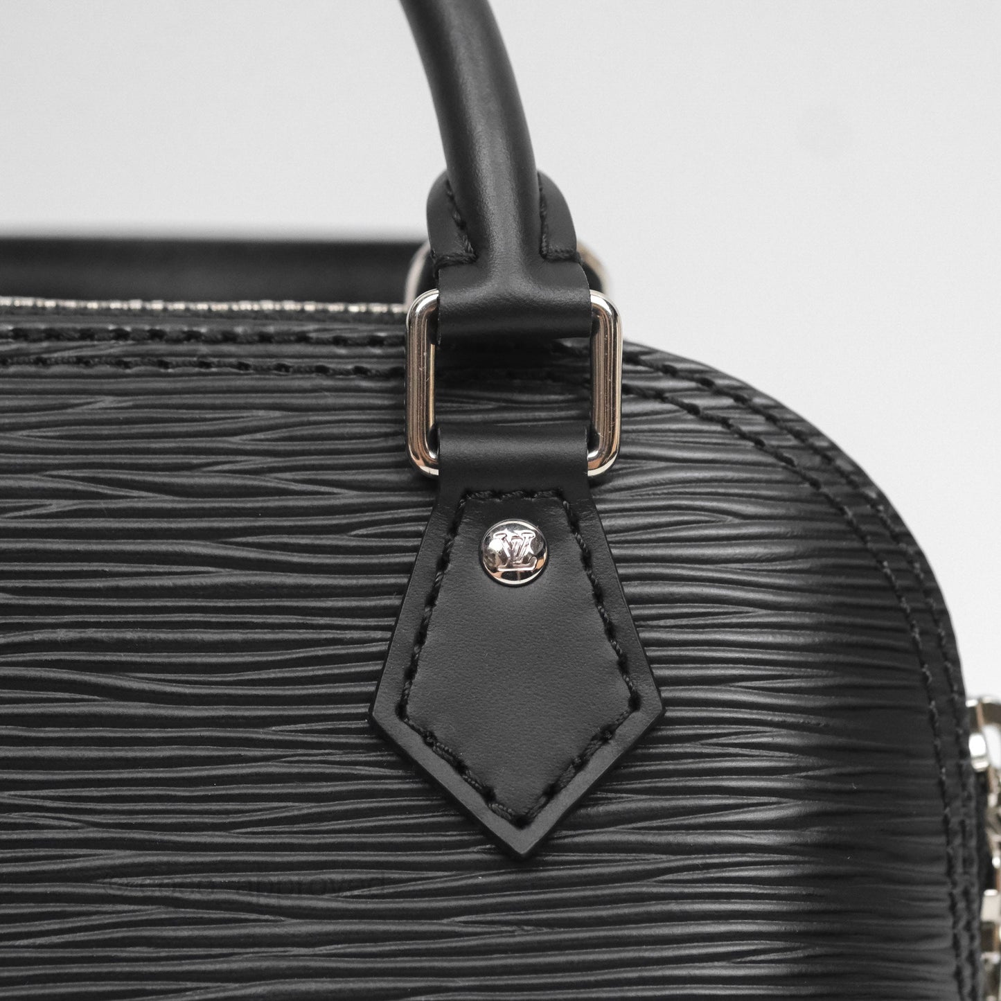 Louis Vuitton Alma Nano Black Silver Hardware