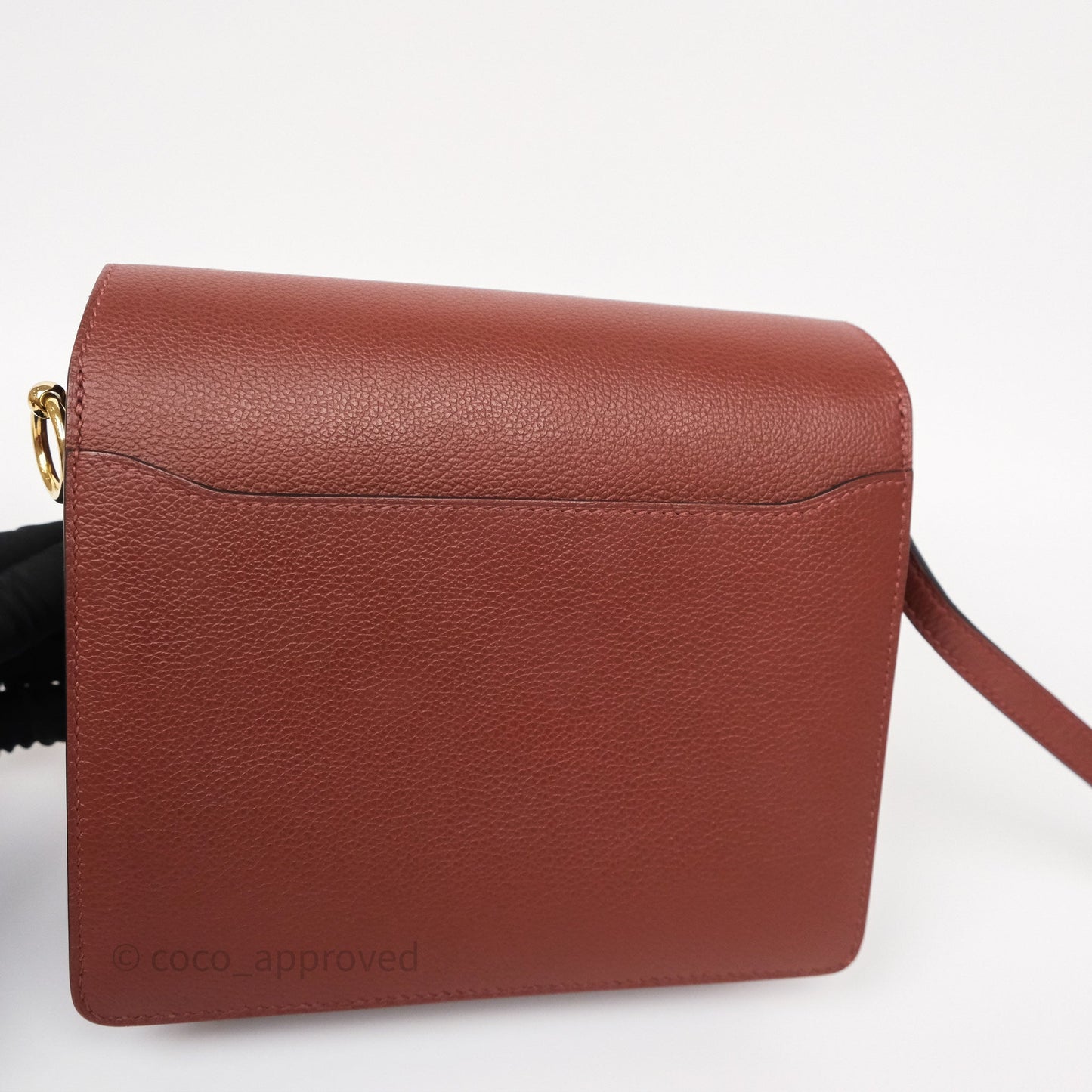 Hermès Mini Roulis Rouge H 55 Evercolor Gold Hardware