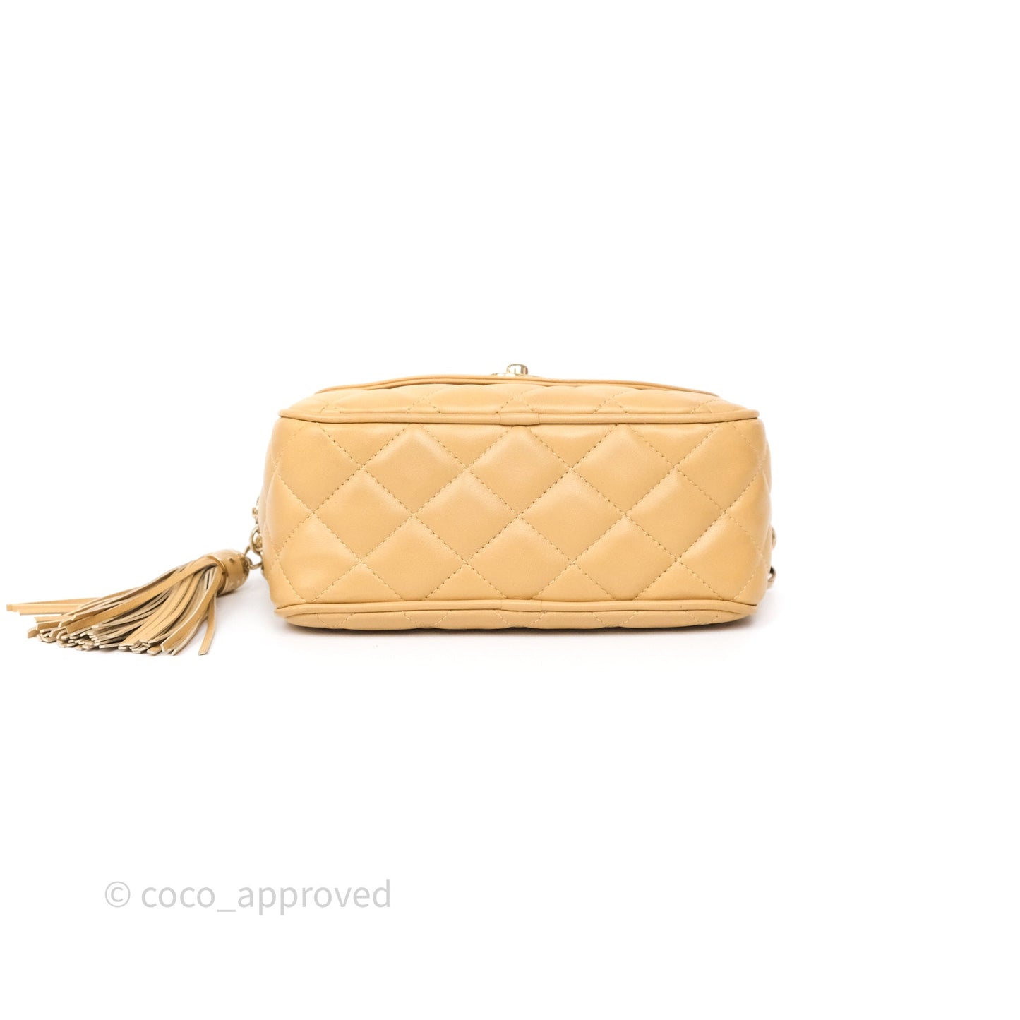 Chanel Coco Vintage Camera Case Beige Calfskin Gold Hardware