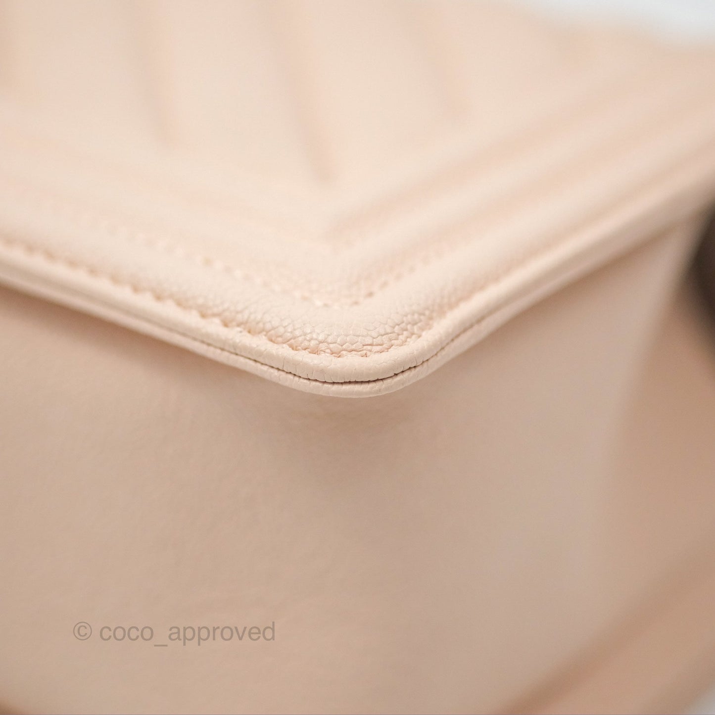 Chanel Chevron Medium Boy Light Pink Caviar Gold Hardware