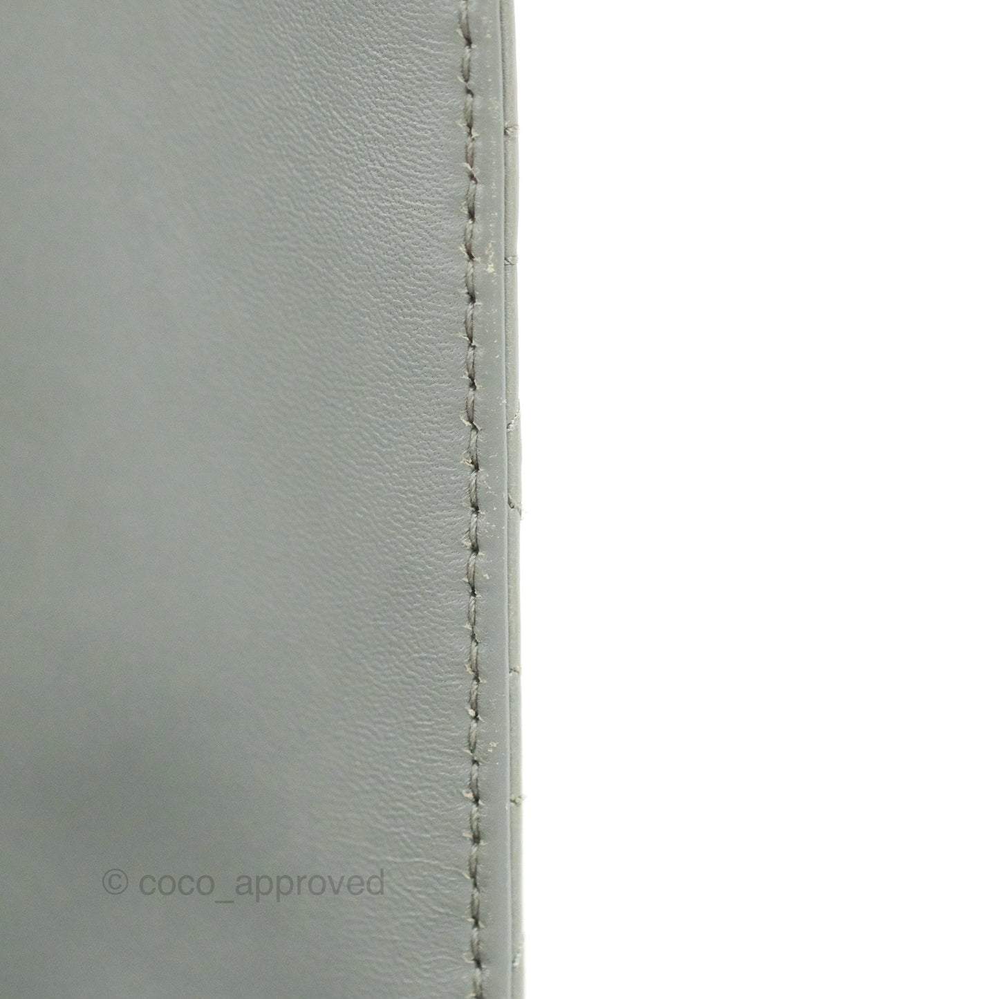 Dior Small Caro Bag Stone Gray Supple Cannage Calfskin