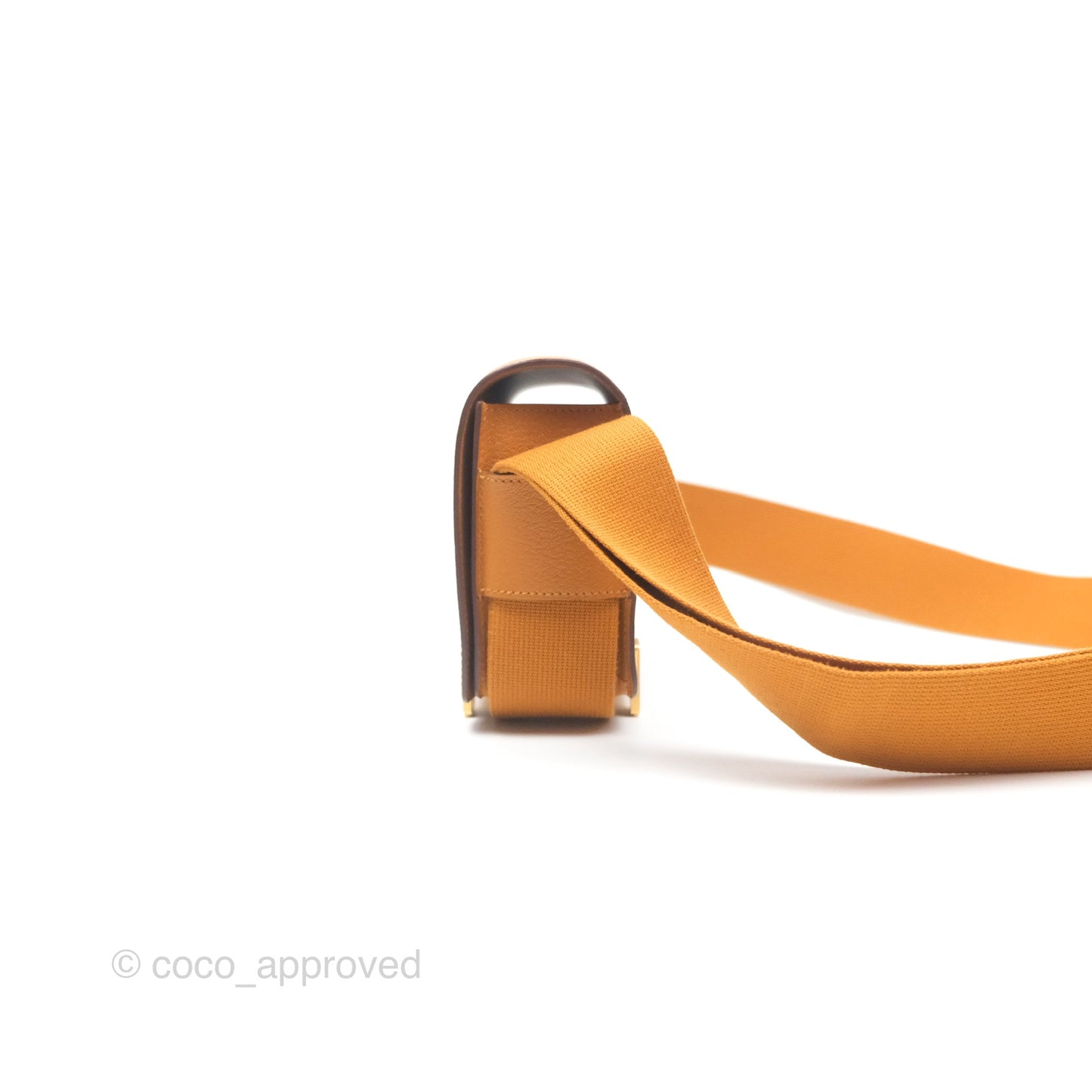 Hermès Geta Bag Caramel Chevre Mysore Gold Hardware