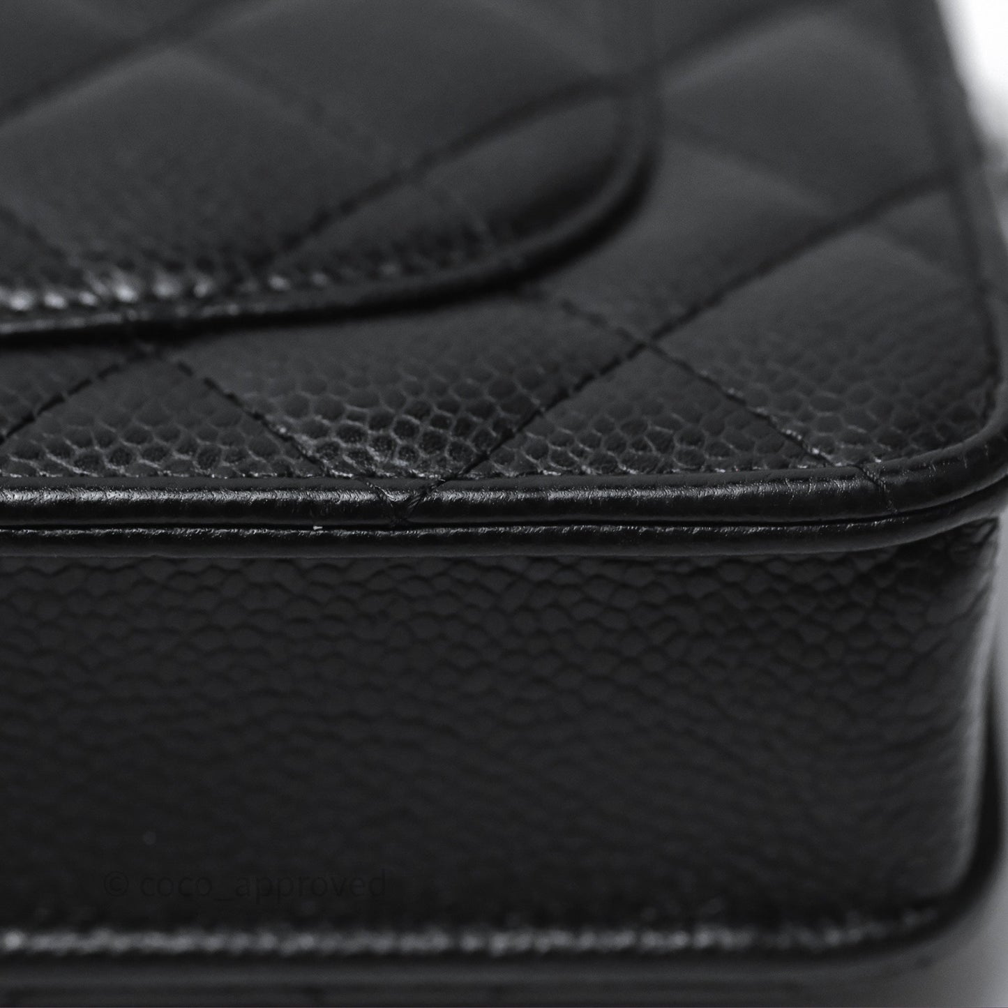 Chanel Quilted WOC Black Caviar Silver Hardware