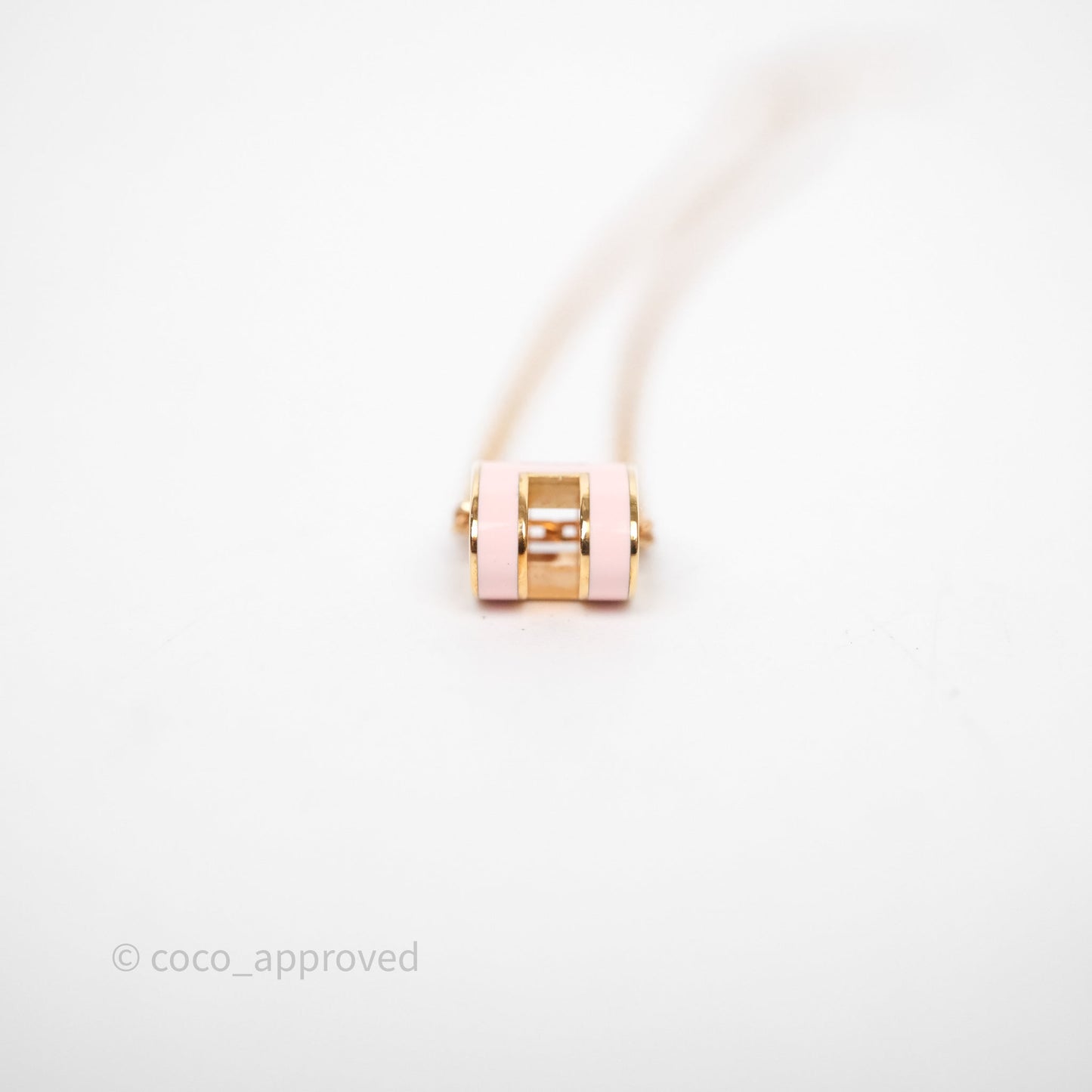 Hermès Mini Pop H Pendant Necklace Rose Dragee 5U Rose Gold Hardware