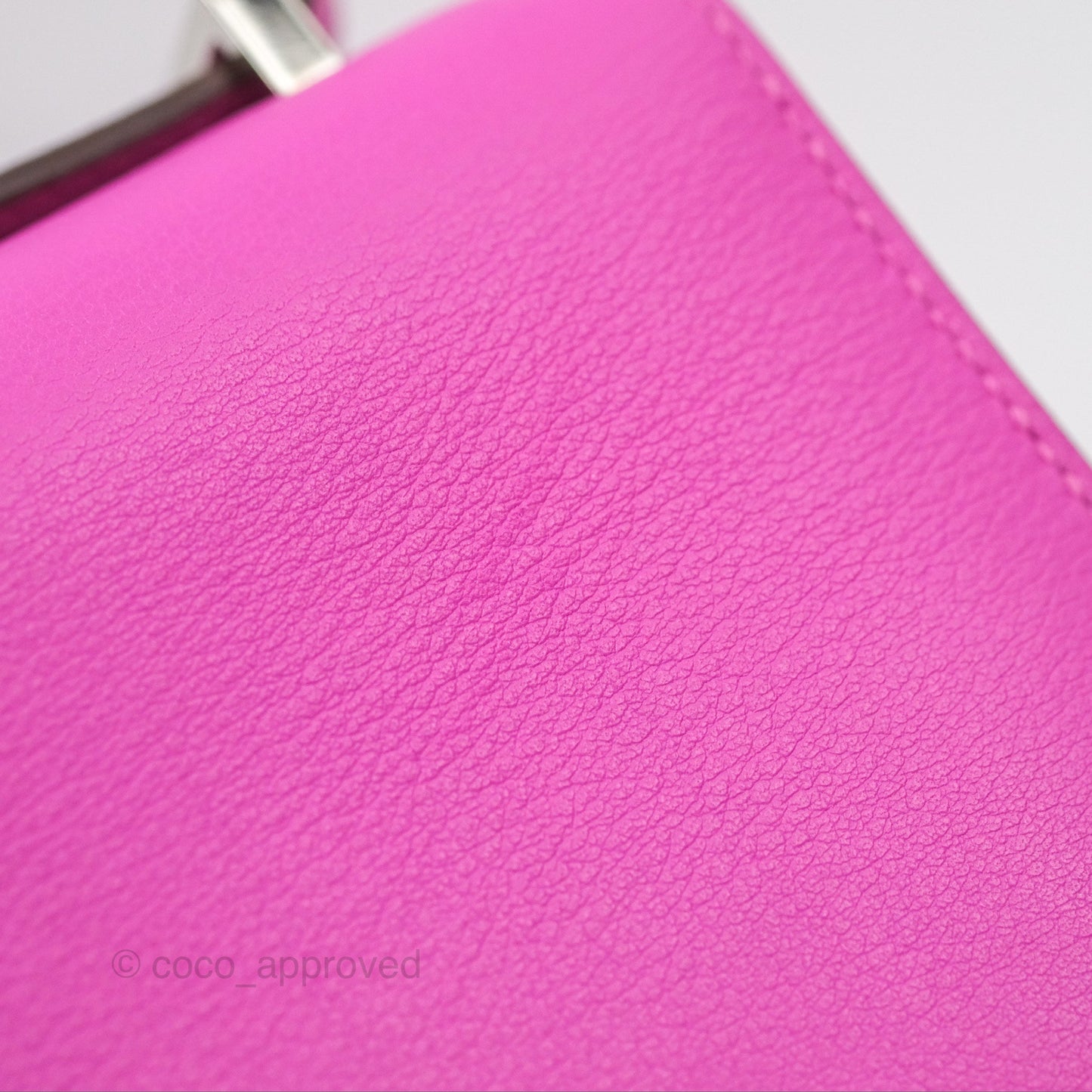Hermès Constance Mini 18 Swift Magnolia/Orange Palladium Hardware