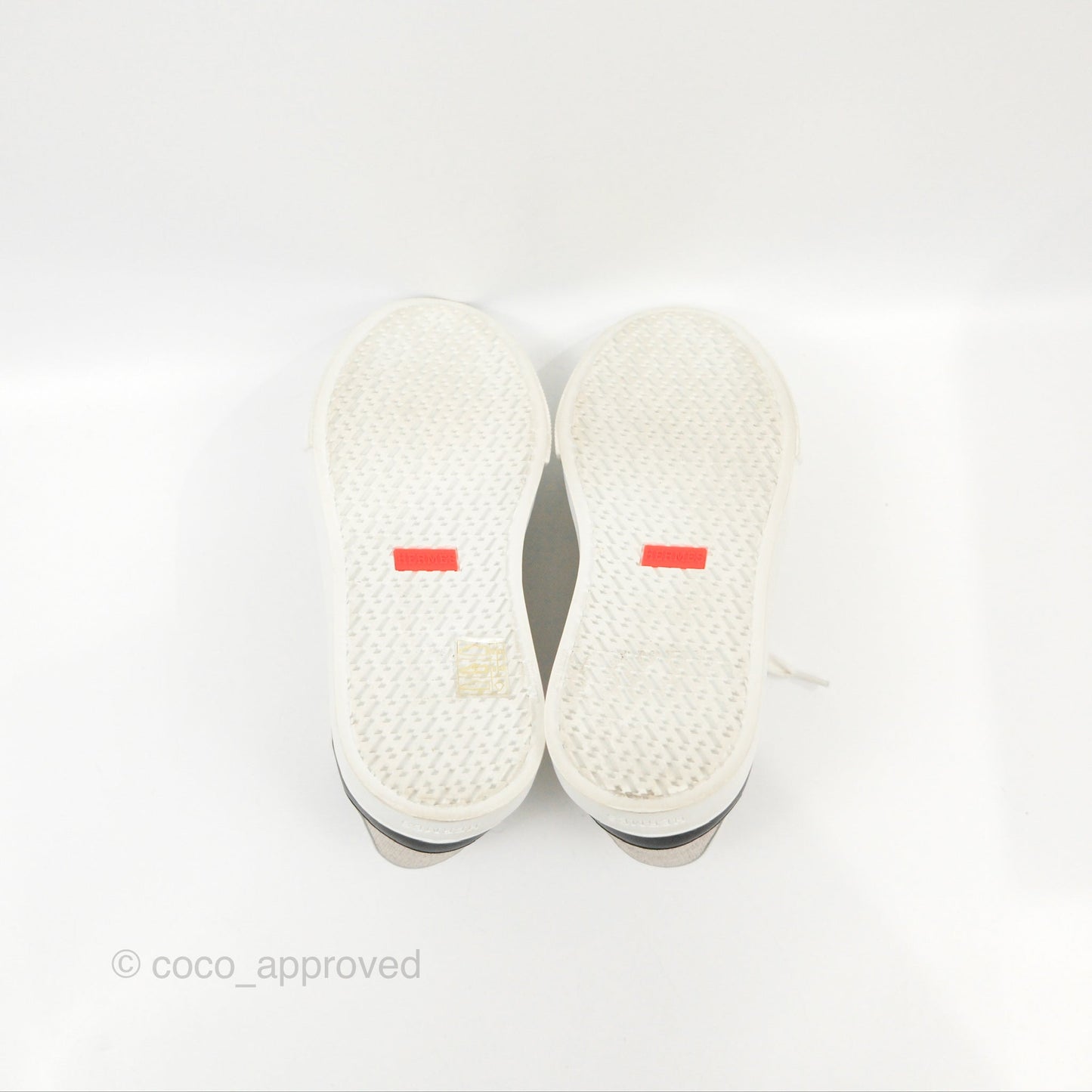Hermes Get Sneaker Prunoir / Blanc H Canvas Calfskin