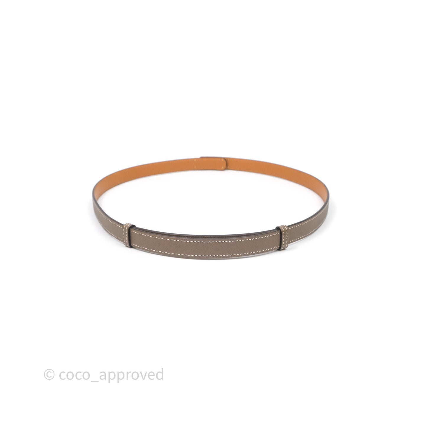 Hermès Kelly Buckle Belt Etoupe Epsom Gold Hardware