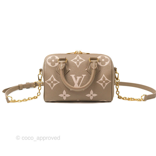 Louis Vuitton Speedy Bandoulière 20 Monogram Empreinte Tourterelle/Cream