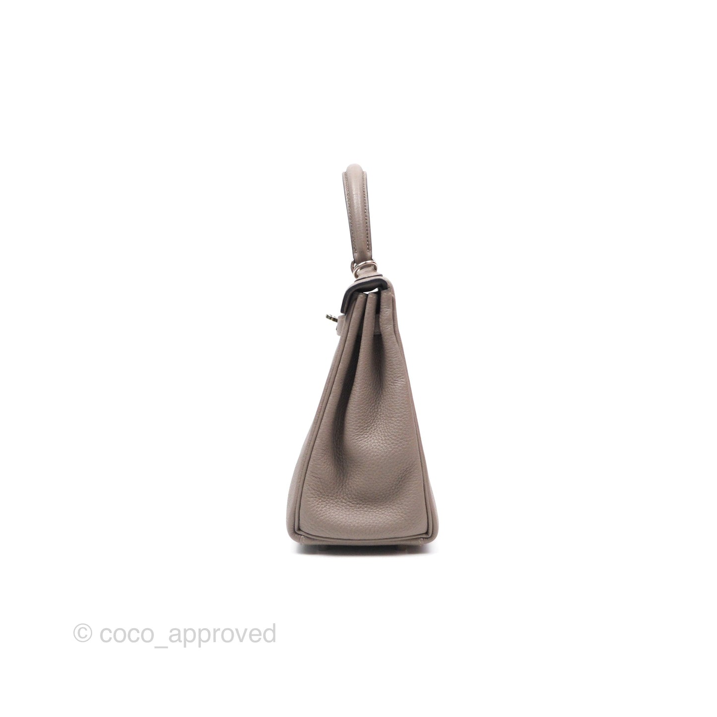 Hermès Retourne Kelly 25 Gris Asphalte M8 Togo Palladium Hardware